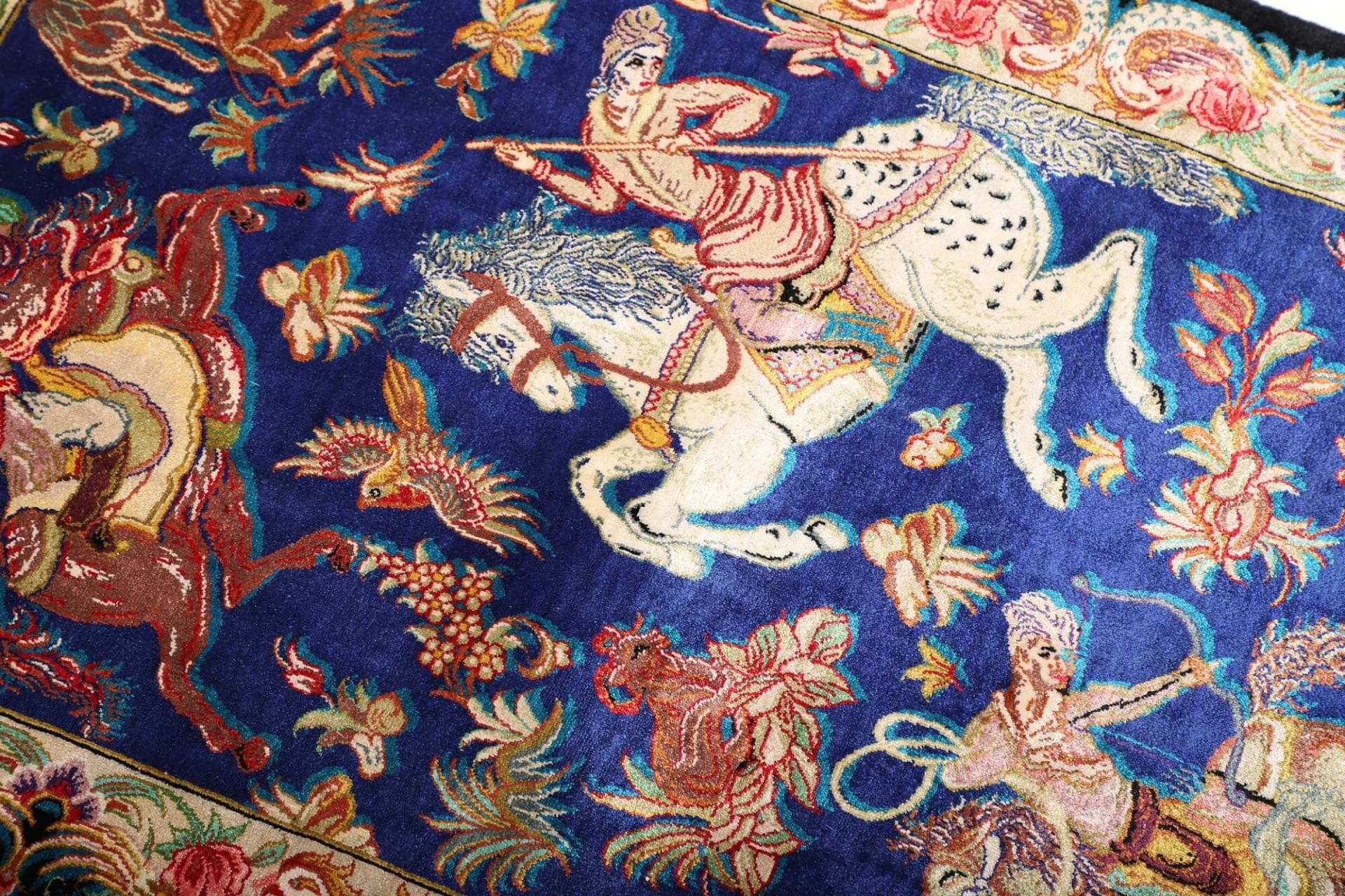 Ghom Perserteppich aus Iran, 60 × 87 cm