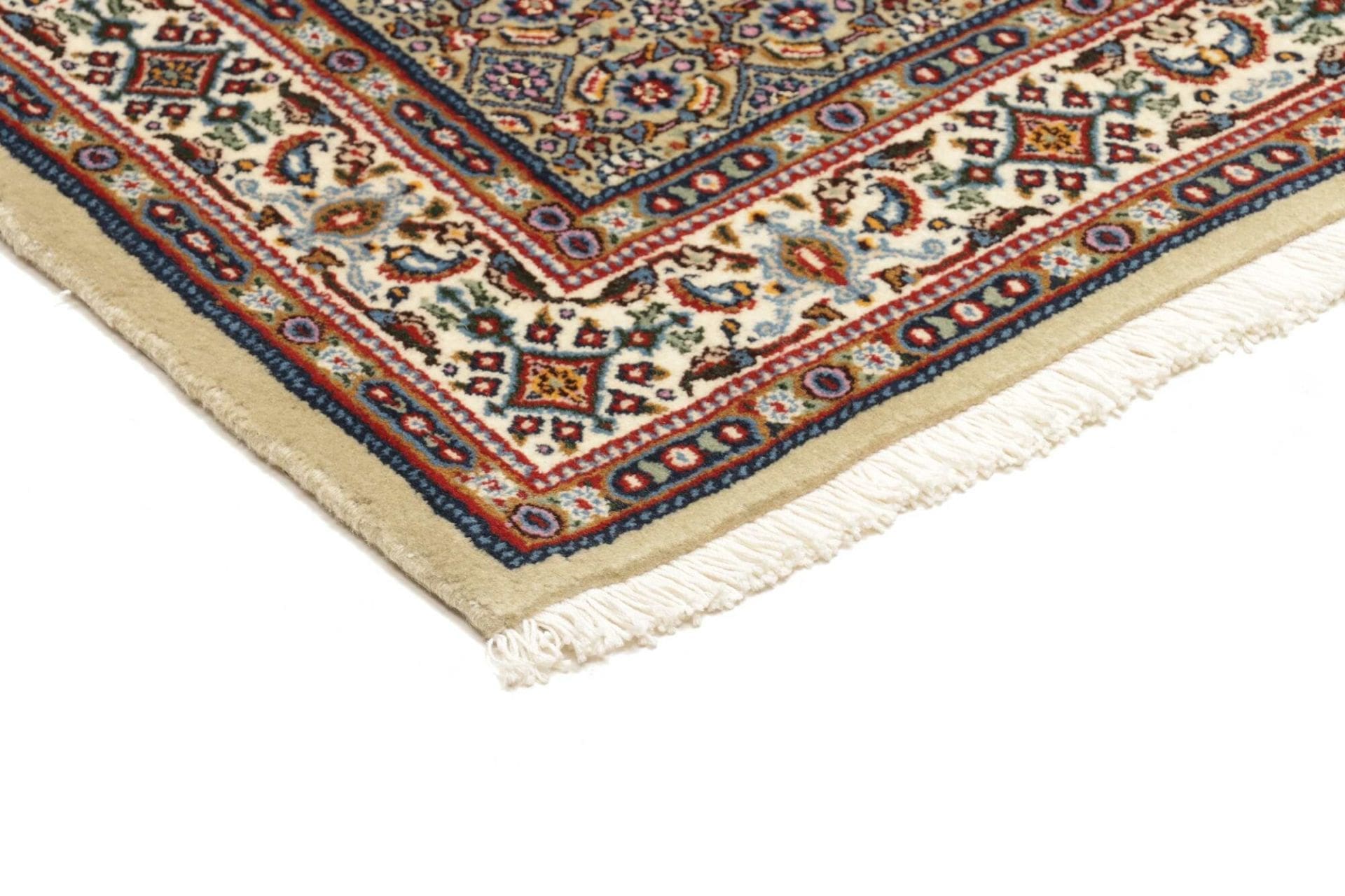 floraler-moud-teppich-81-x-198cm-aus-schurwolle-handgeknupft-perserteppich-4 Handgeknüpfter Moud Perserteppich 81 × 198 cm