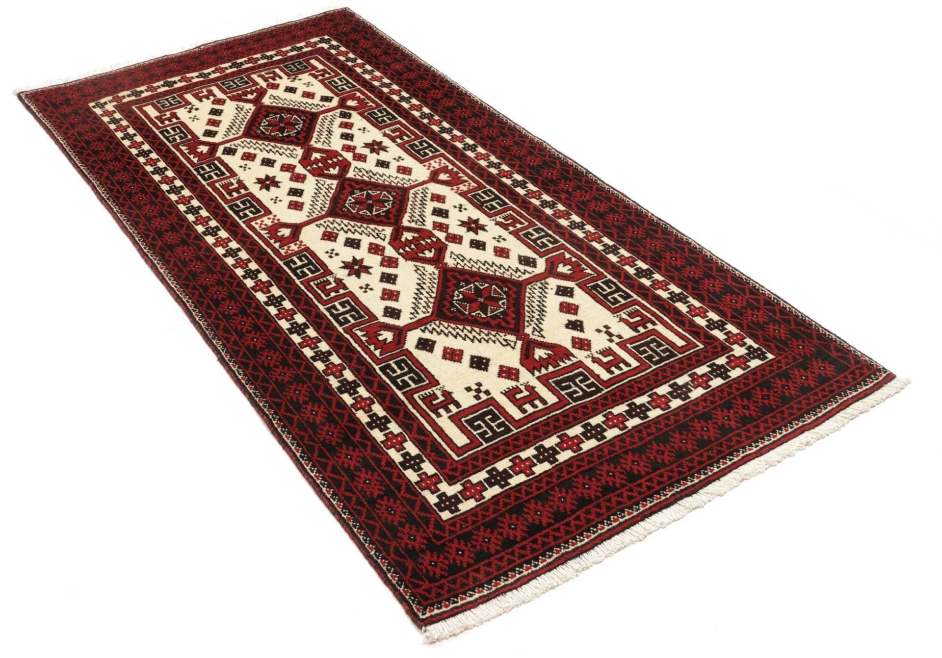 Perserteppich aus Iran, 98 × 197 cm