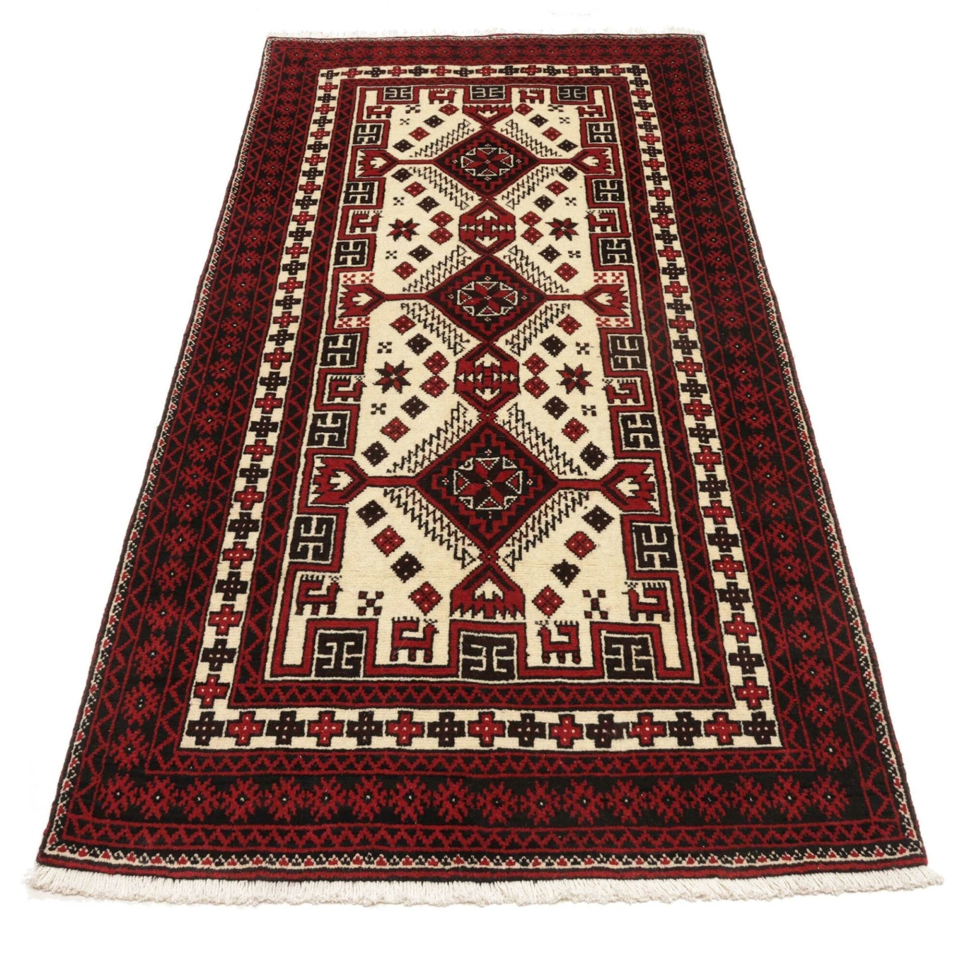 Perserteppich aus Iran, 98 × 197 cm