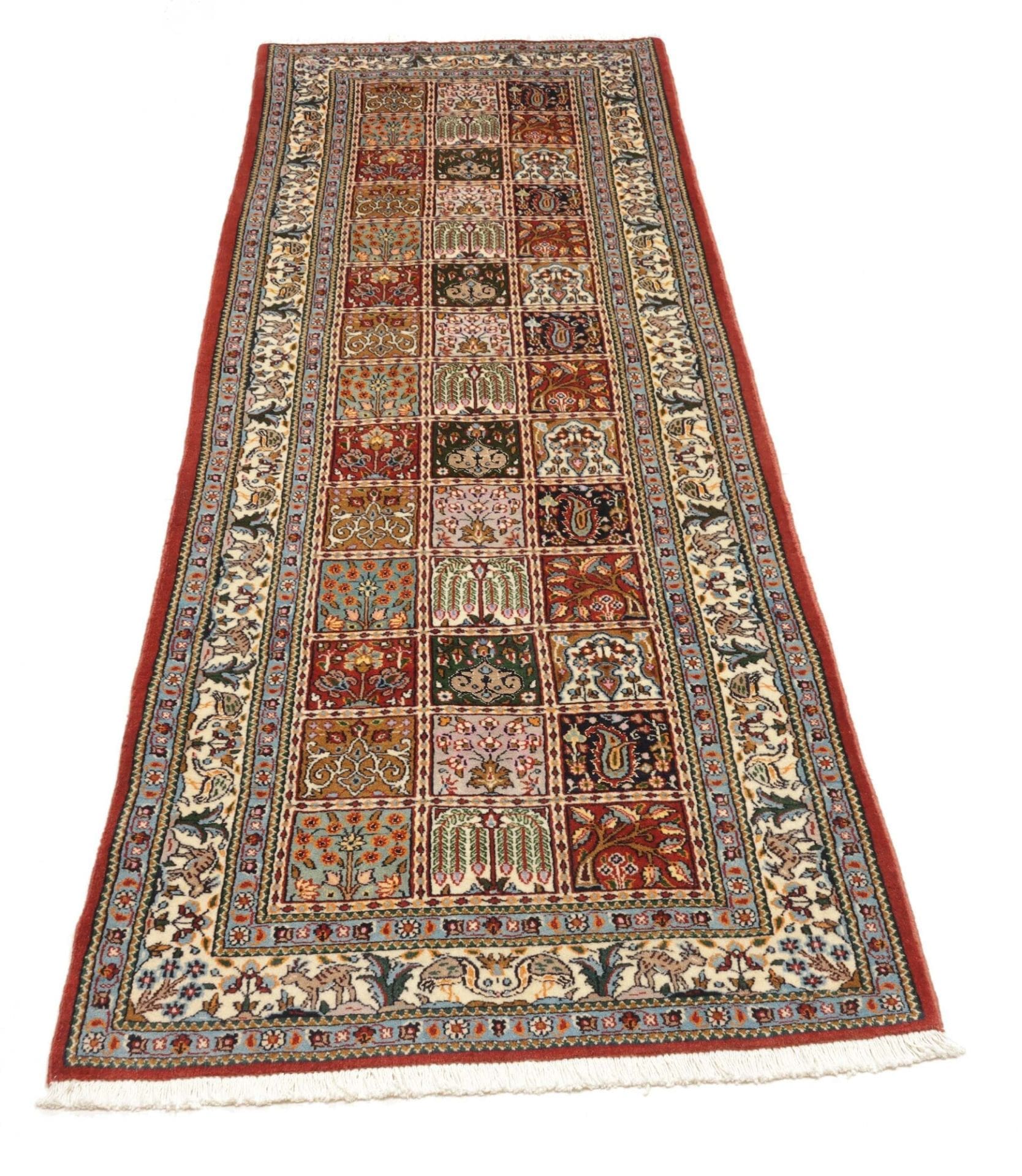 Moud Perserteppich aus Iran, 82 × 248 cm