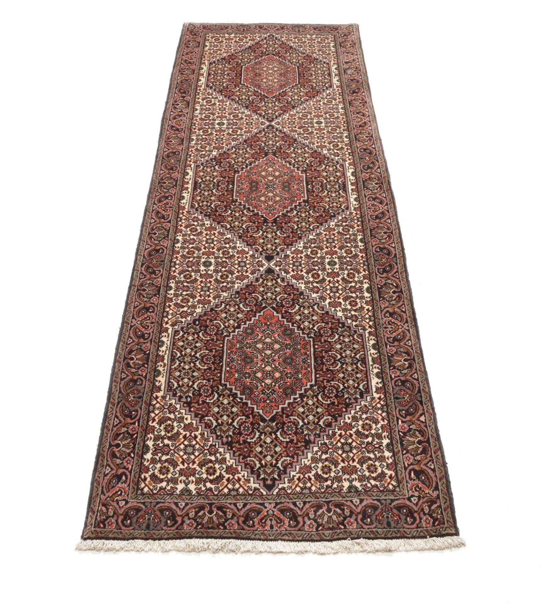 Handgeknüpfter Bijar Perserteppich 77 × 251 cm