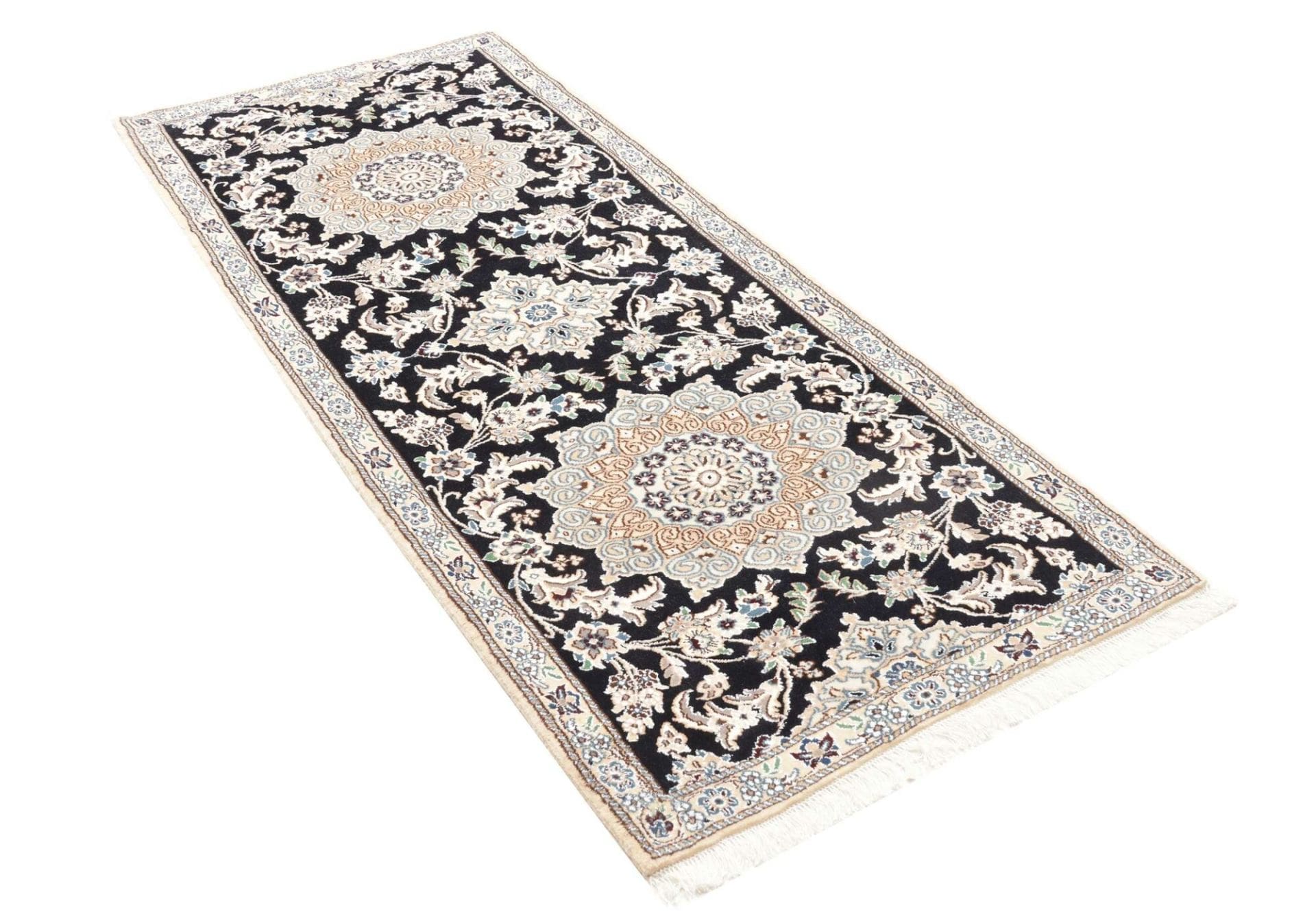 Handgeknüpfter Nain Perserteppich 87 × 202 cm