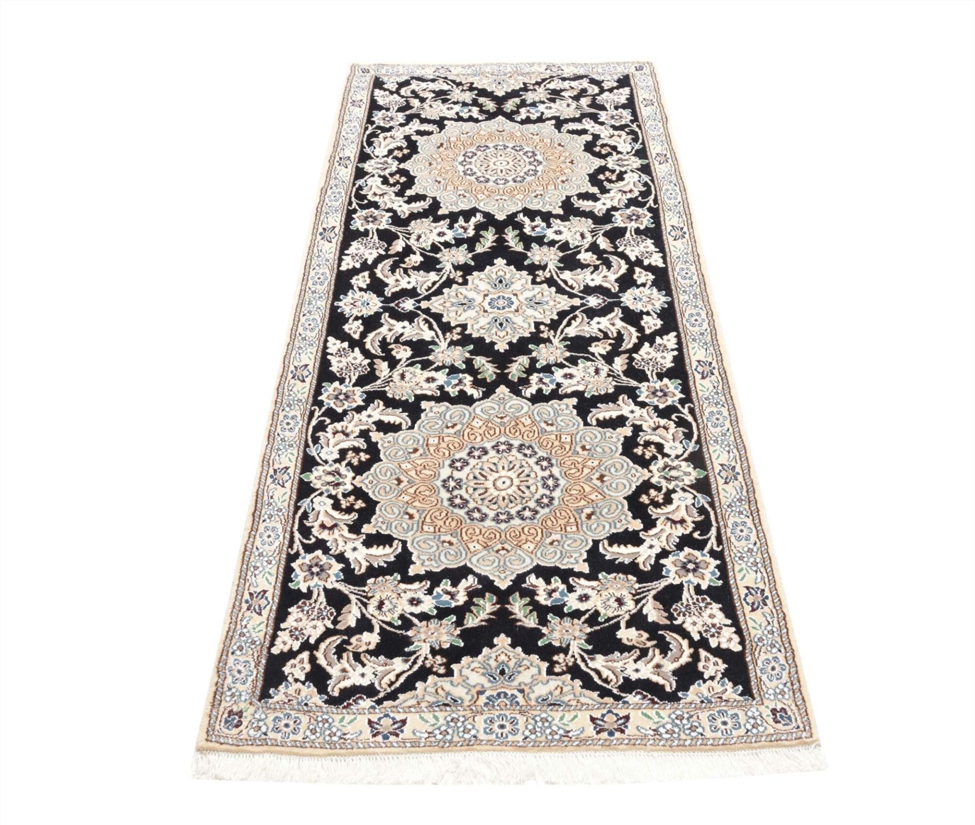 Handgeknüpfter Nain Perserteppich 87 × 202 cm