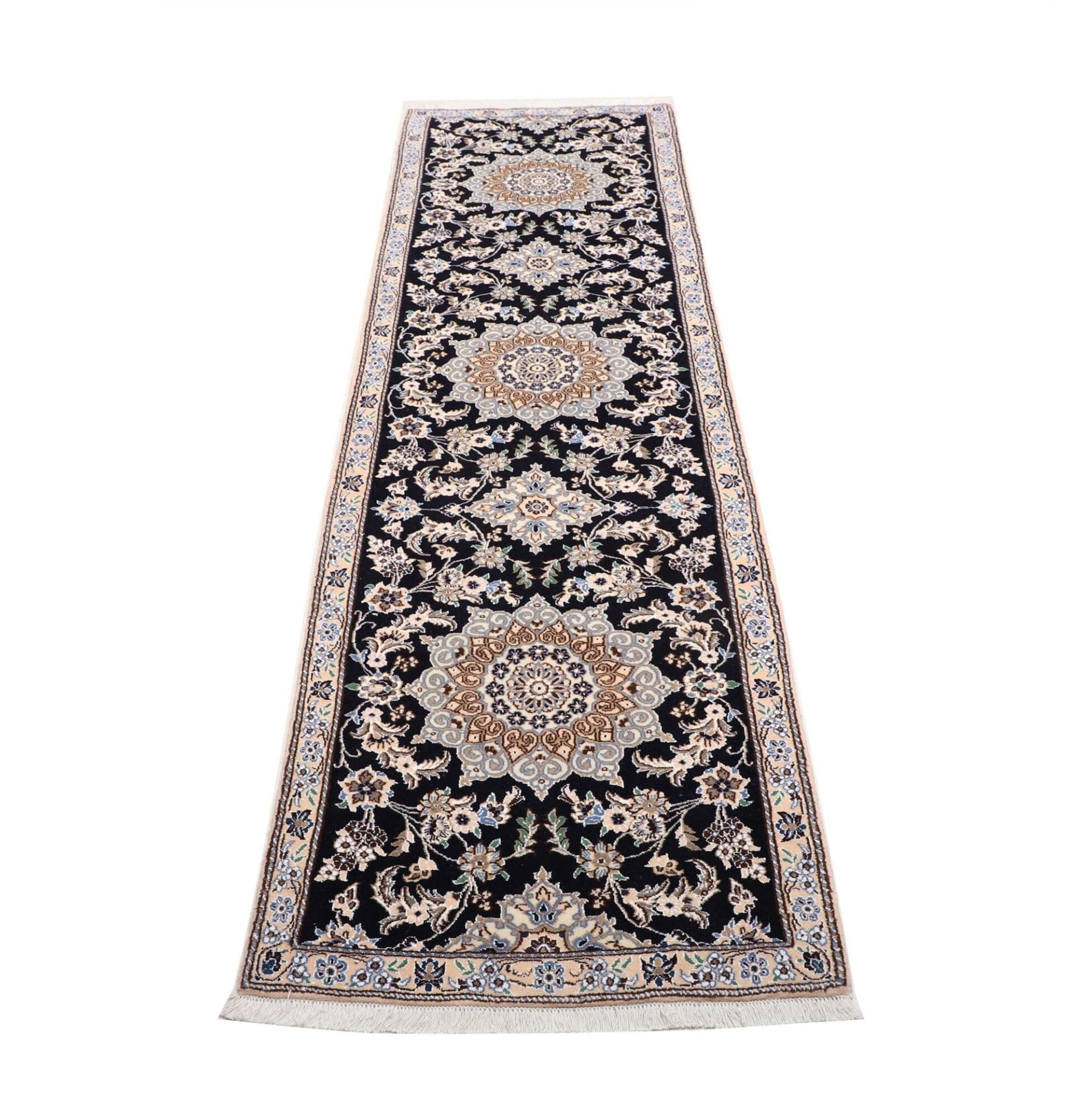 Nain Perserteppich 85 × 295 cm aus Wolle, handgeknüpft