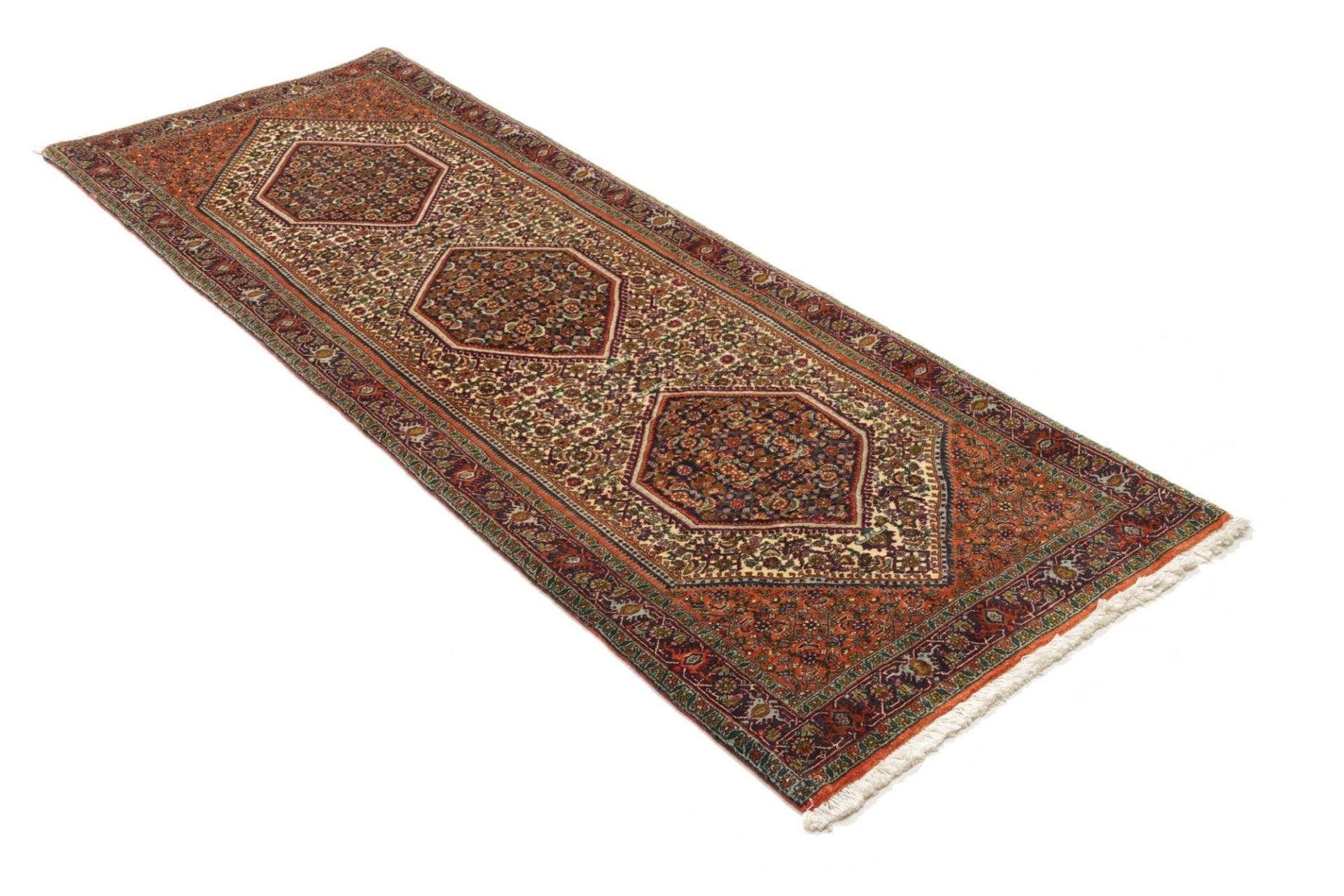 Bijar Perserteppich 79 × 211 cm aus Wolle, handgeknüpft