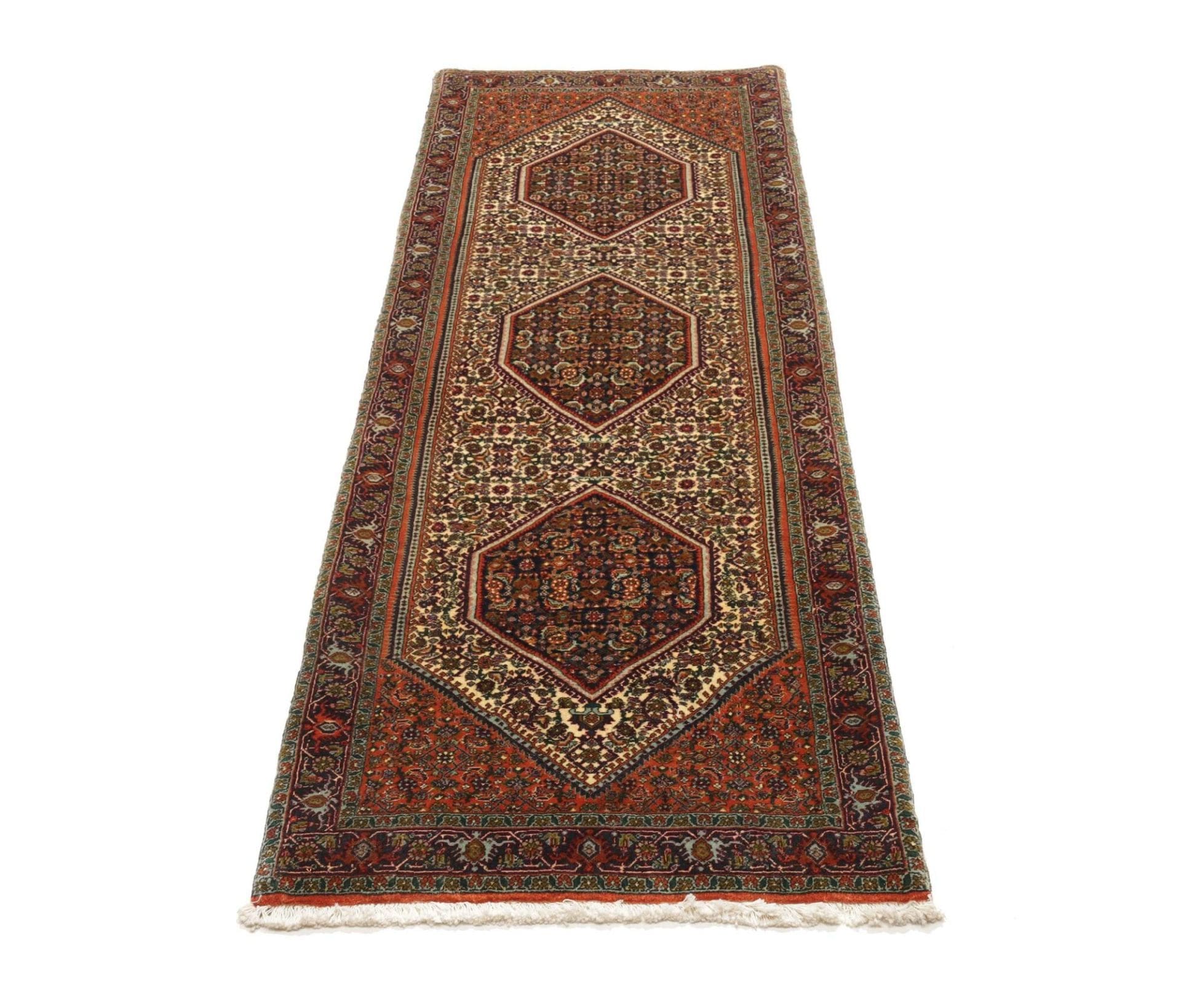 Bijar Perserteppich 79 × 211 cm aus Wolle, handgeknüpft
