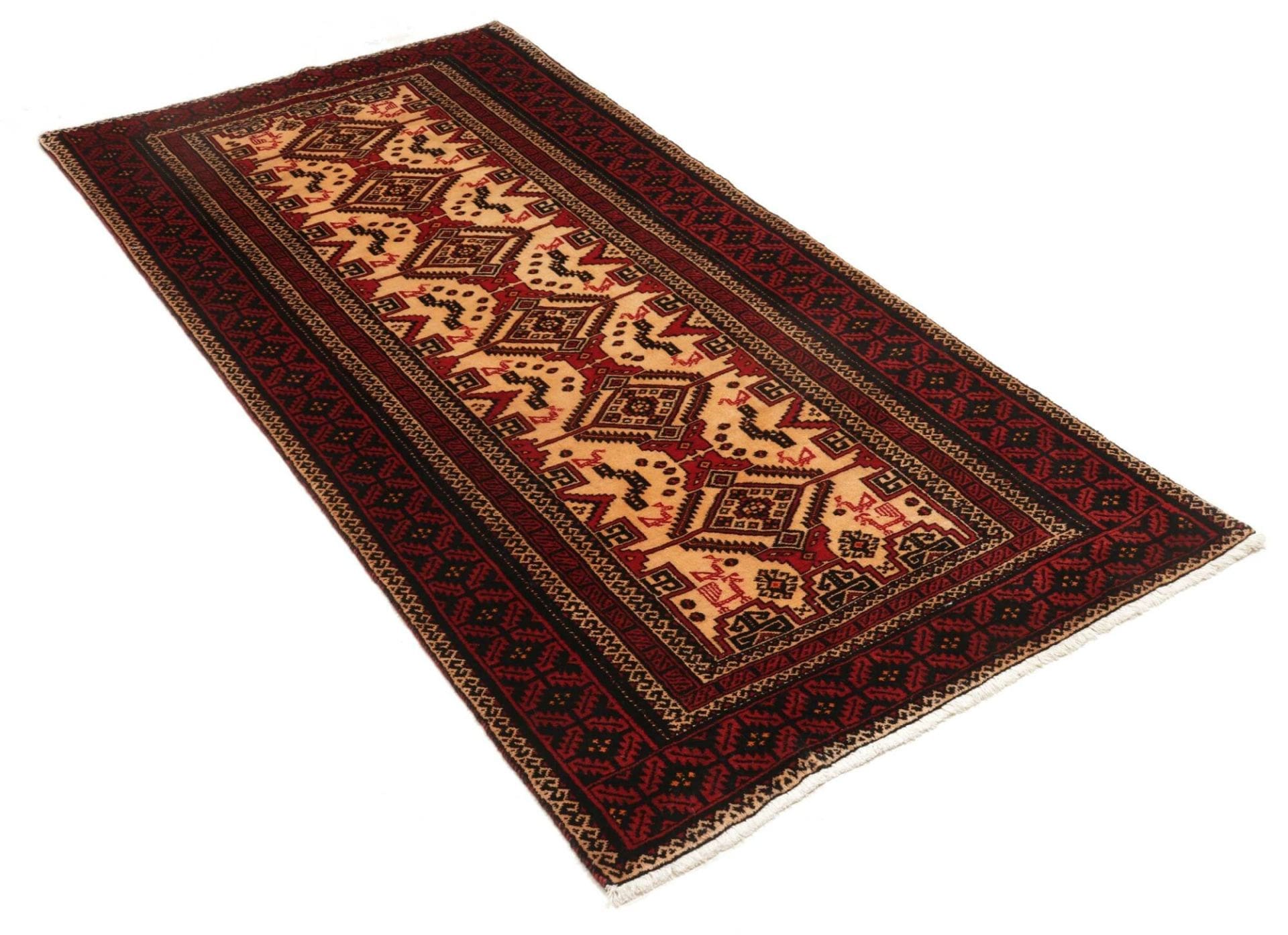 Handgeknüpfter Nain Perserteppich 103 × 208 cm