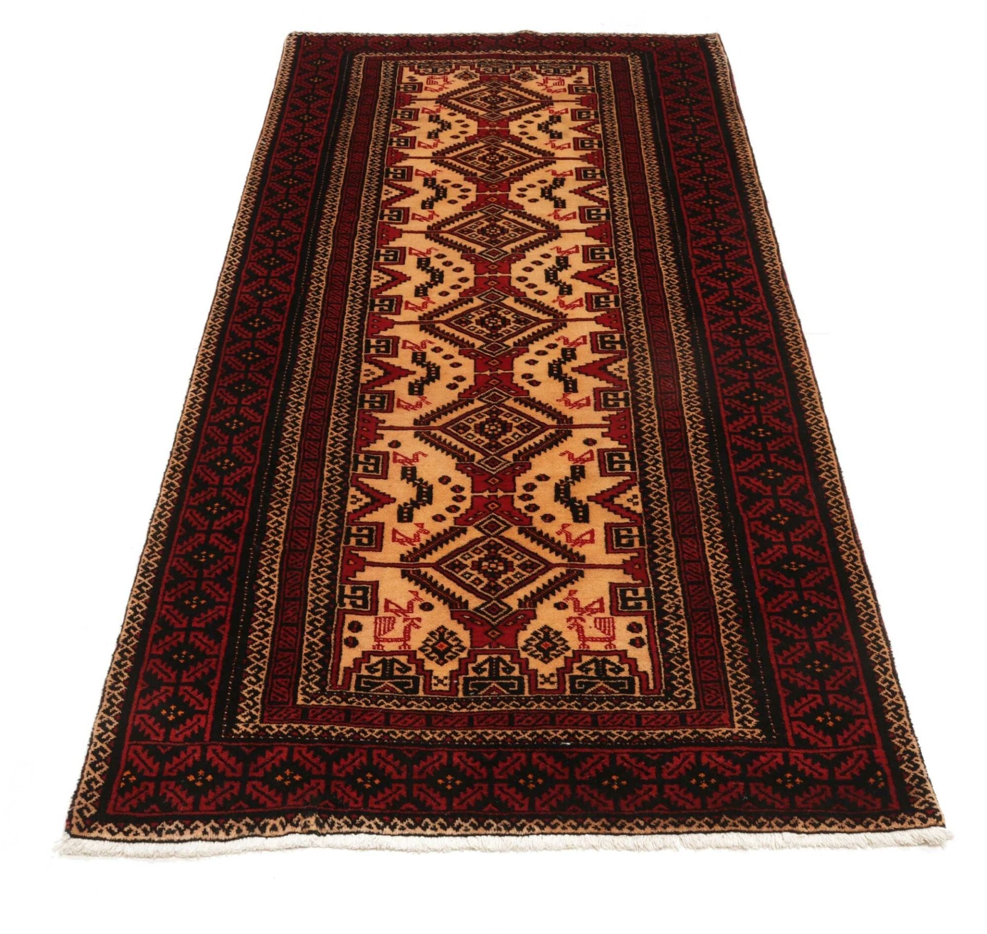 Handgeknüpfter Nain Perserteppich 103 × 208 cm