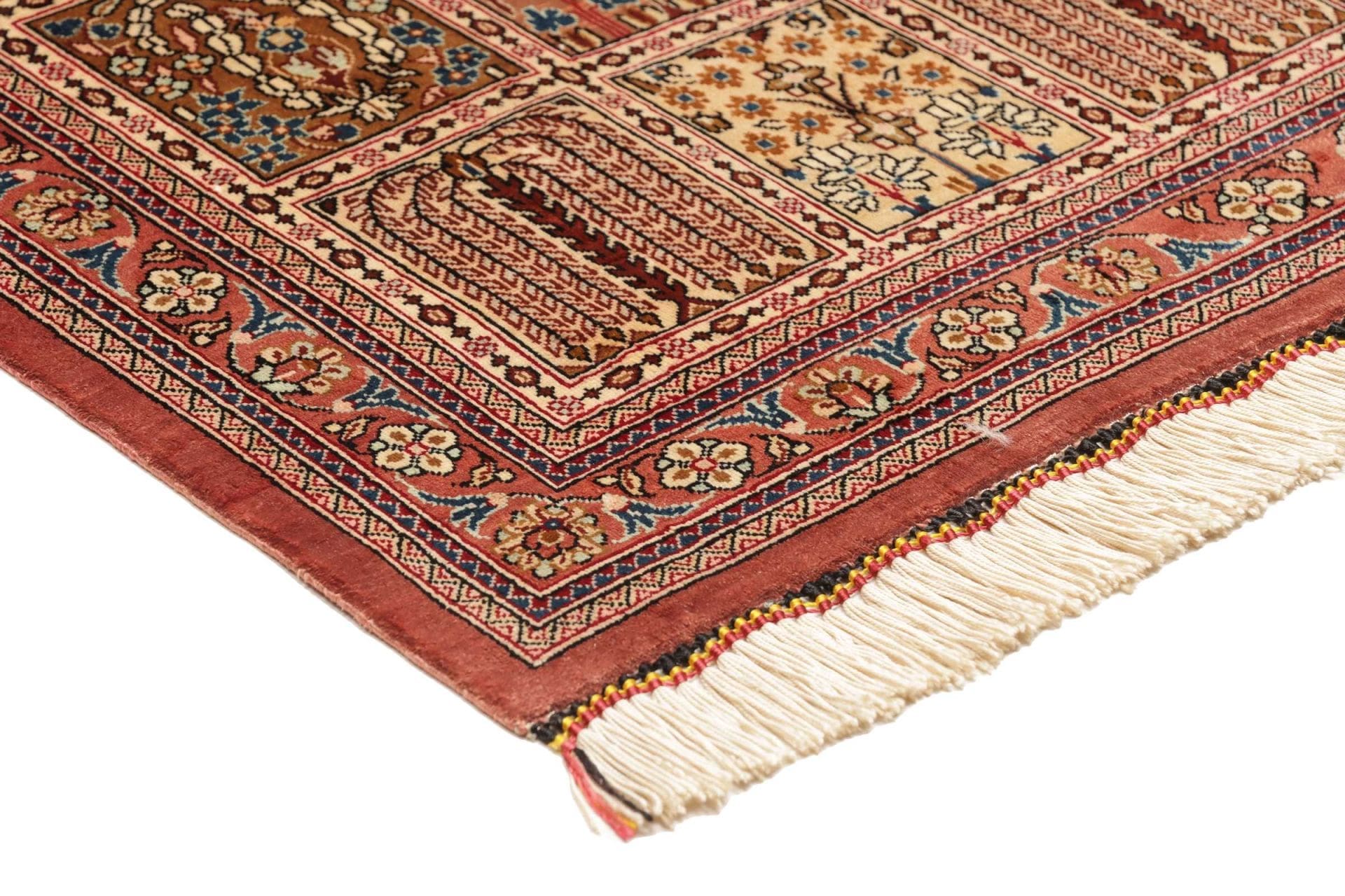 Handgeknüpfter Ghom Perserteppich, 65 × 205 cm, Seide
