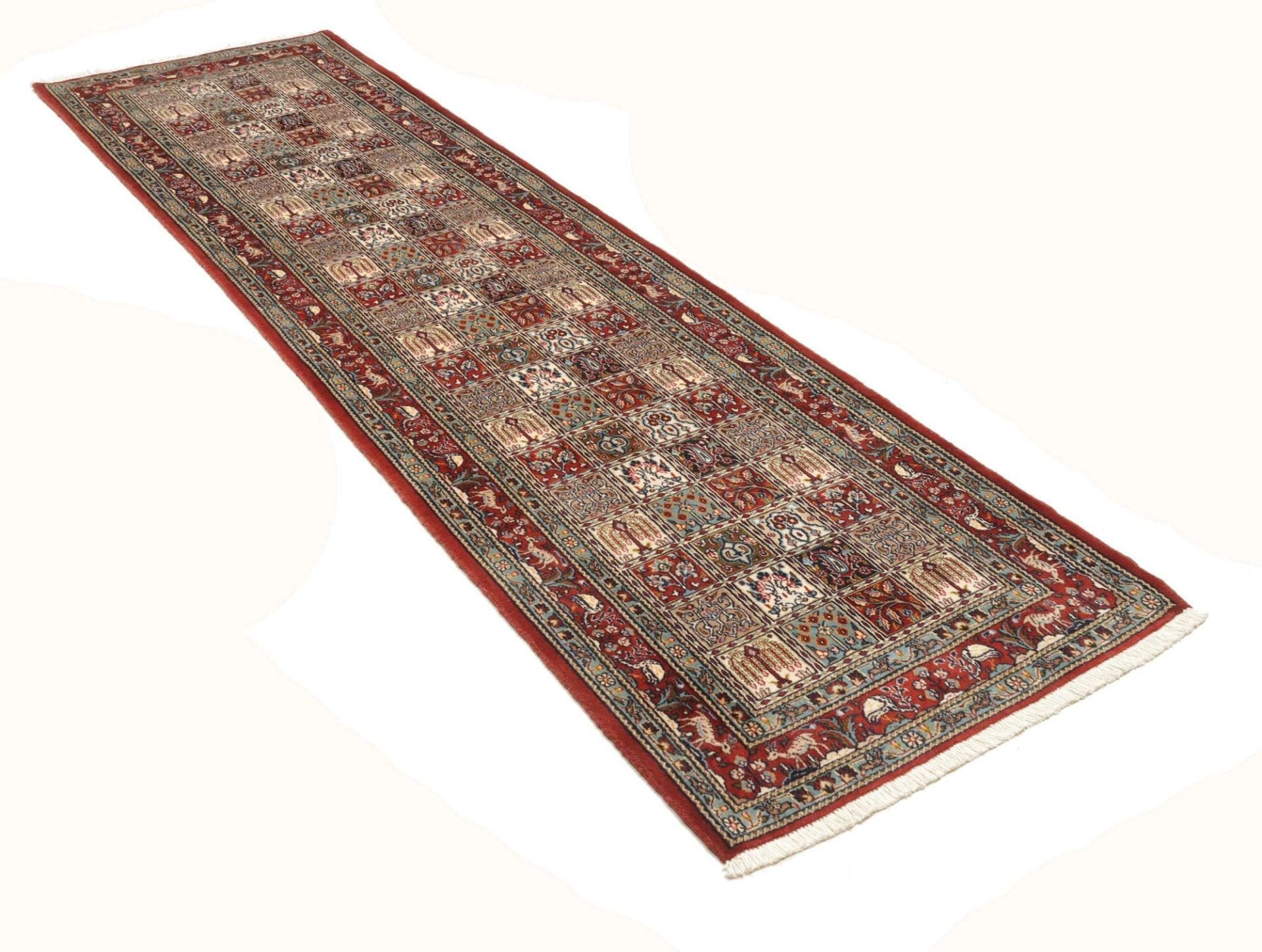Handgeknüpfter Moud Perserteppich, 83 × 288 cm, Wolle