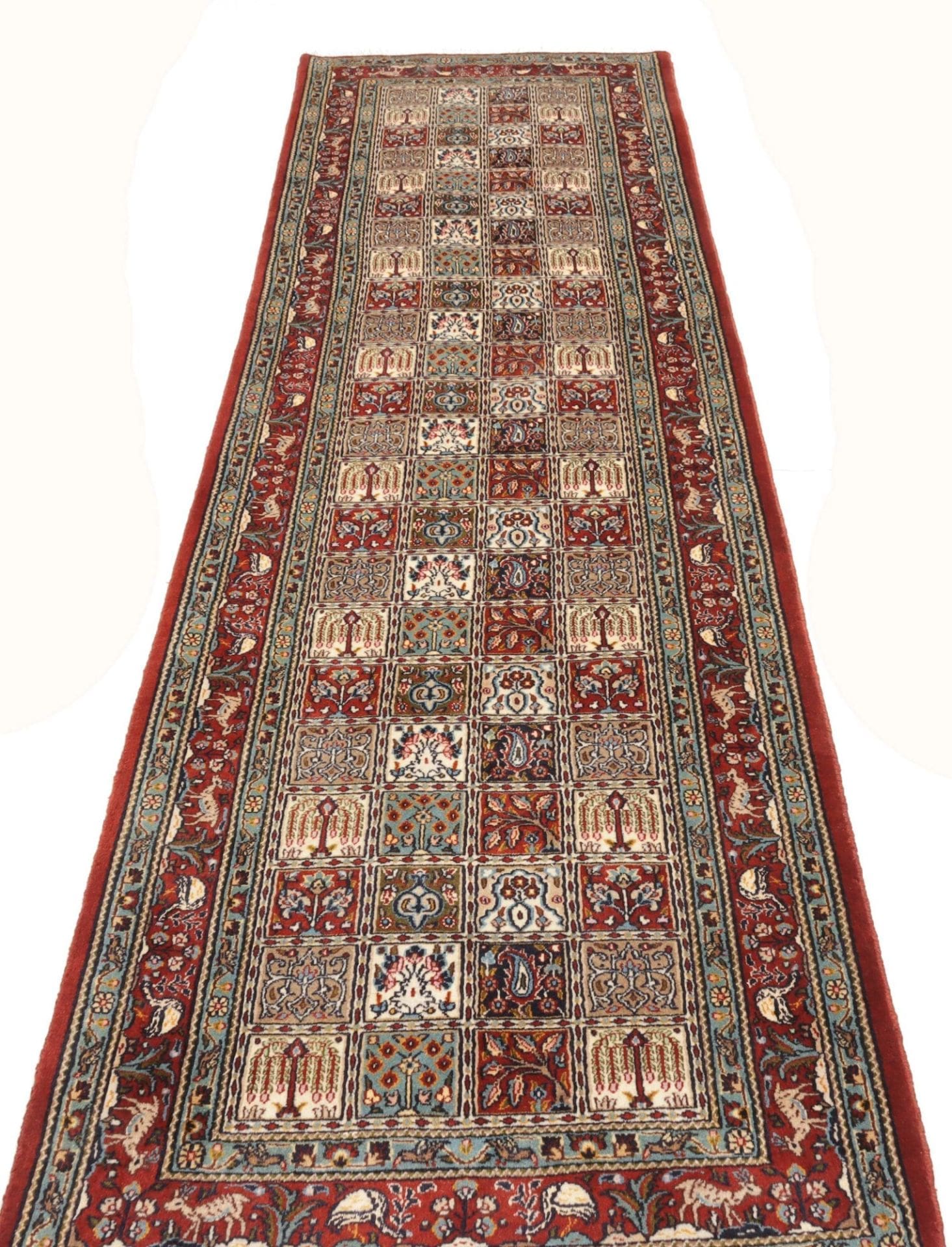 Handgeknüpfter Moud Perserteppich, 83 × 288 cm, Wolle
