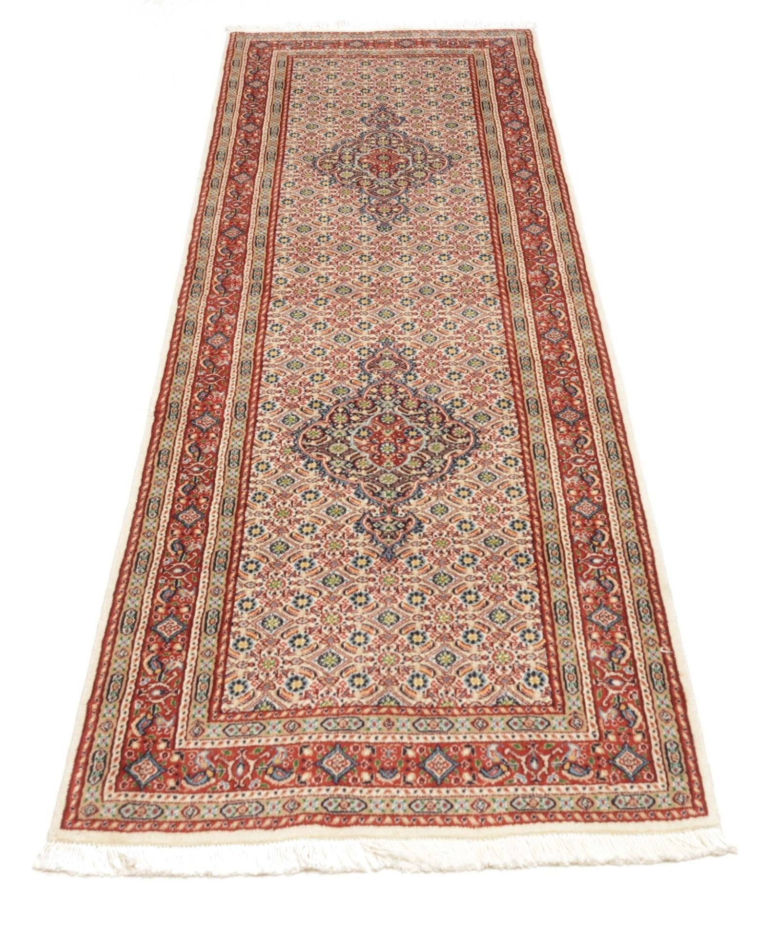 Moud Perserteppich 79 × 235 cm aus Wolle, handgeknüpft
