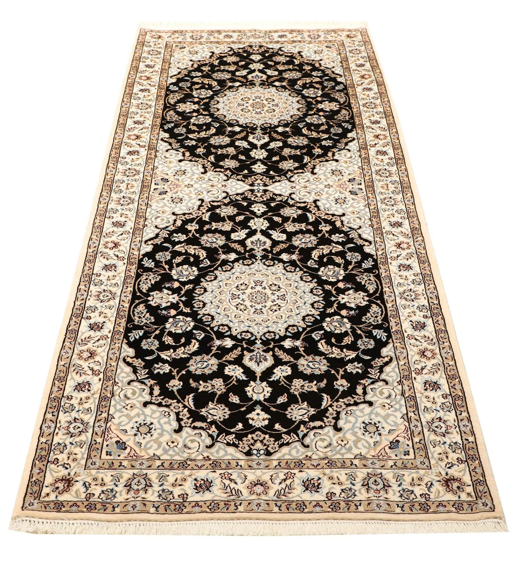 Handgeknüpfter Nain Perserteppich 84 × 219 cm