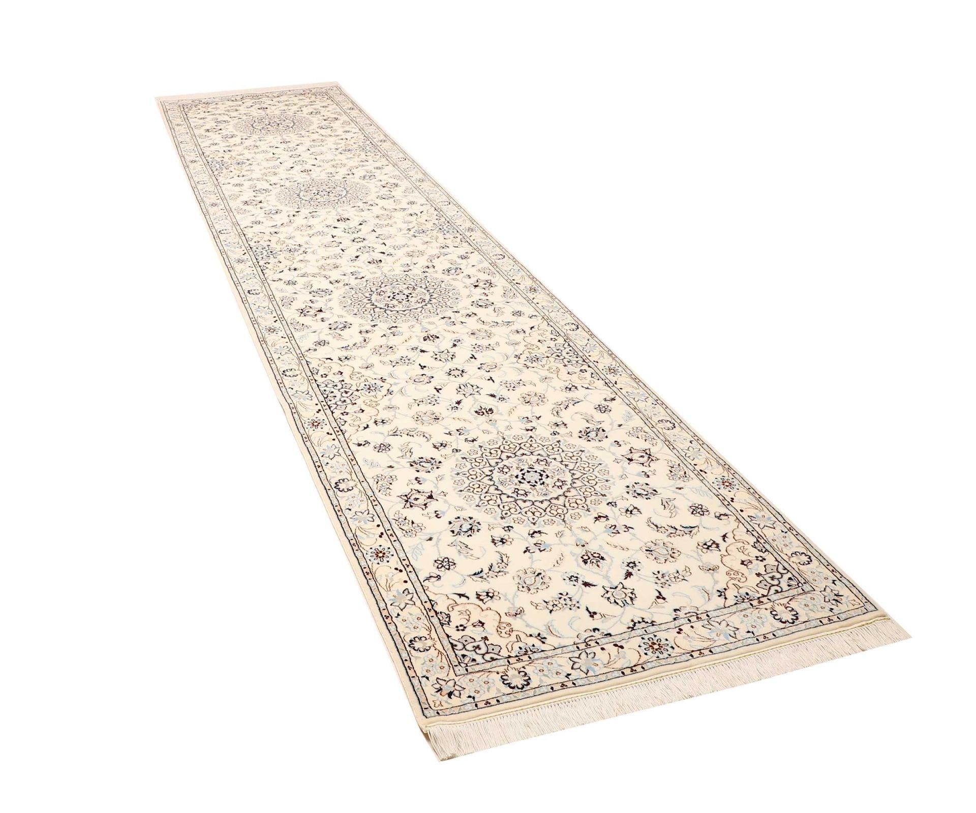 Nain Perserteppich 90 × 400 cm aus Wolle, handgeknüpft