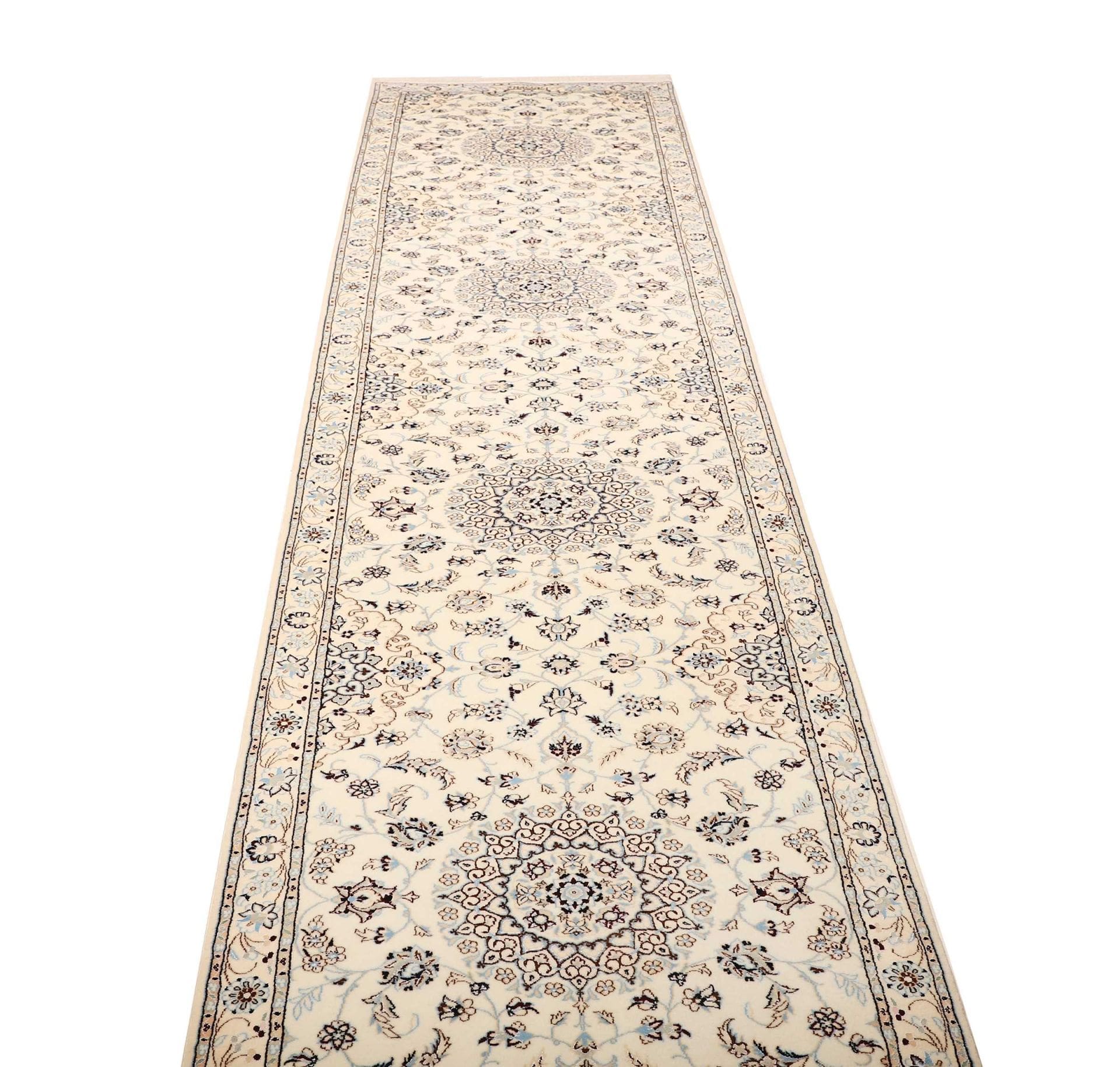 Nain Perserteppich 90 × 400 cm aus Wolle, handgeknüpft