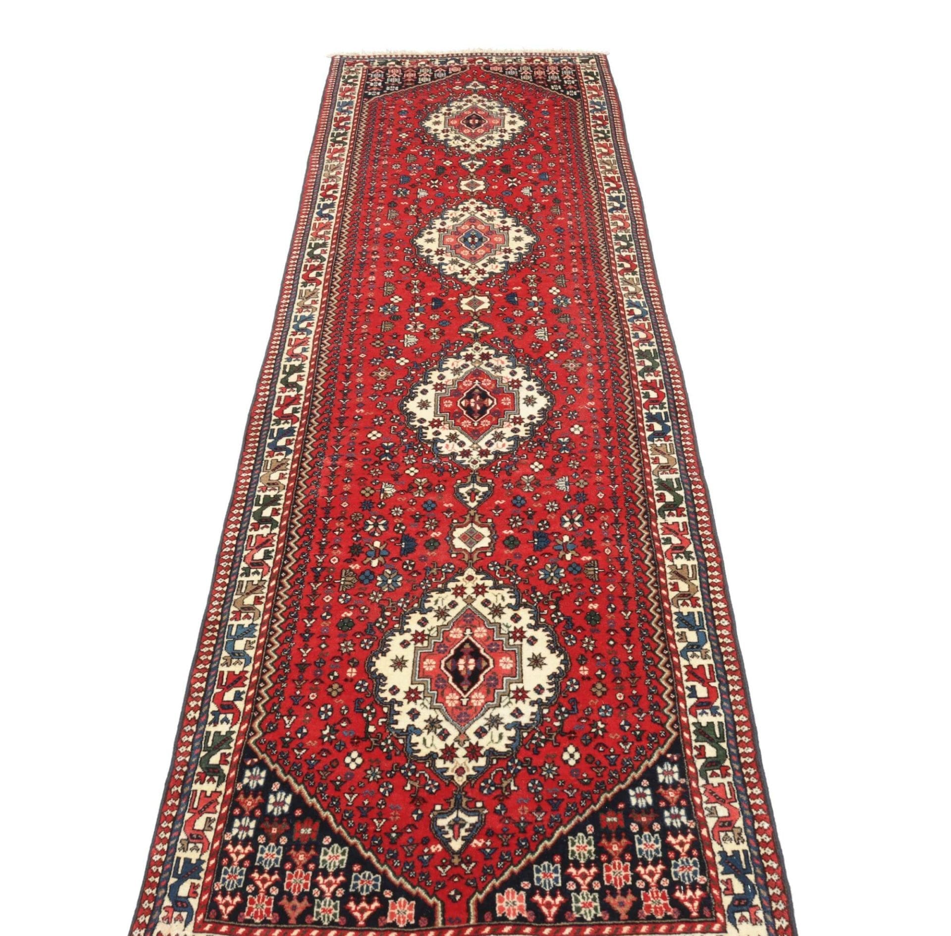 Perserteppich 86 × 308 cm aus Wolle, handgeknüpft