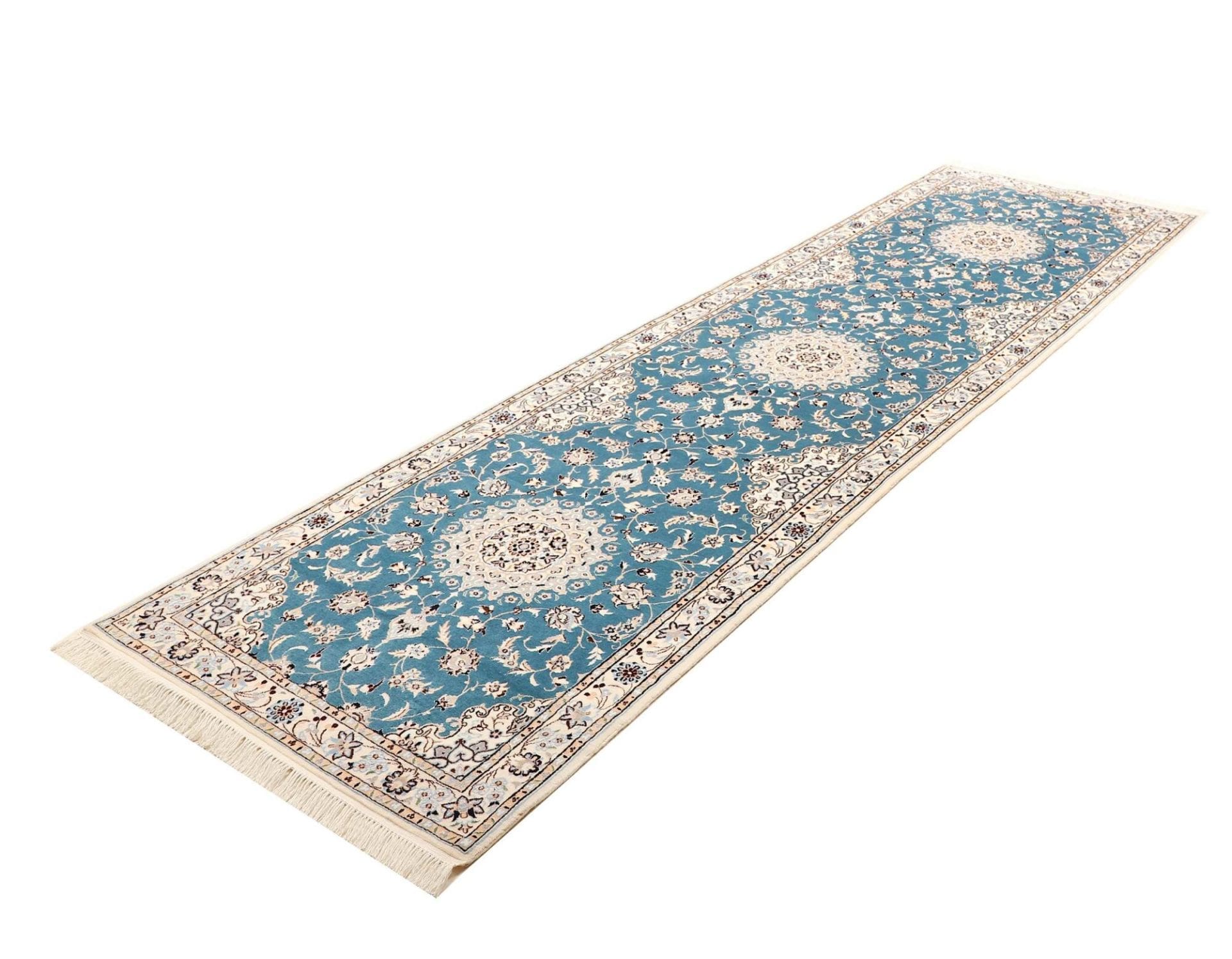 Handgeknüpfter Nain Perserteppich 93 × 309 cm