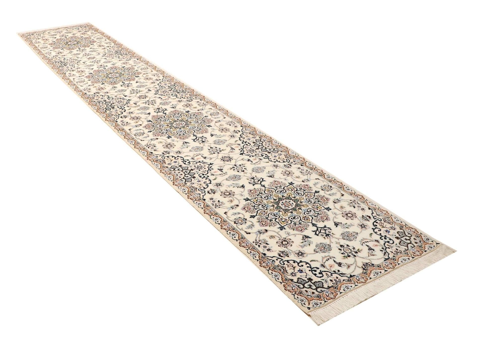 Handgeknüpfter Nain Perserteppich, 72 × 386 cm, Wolle