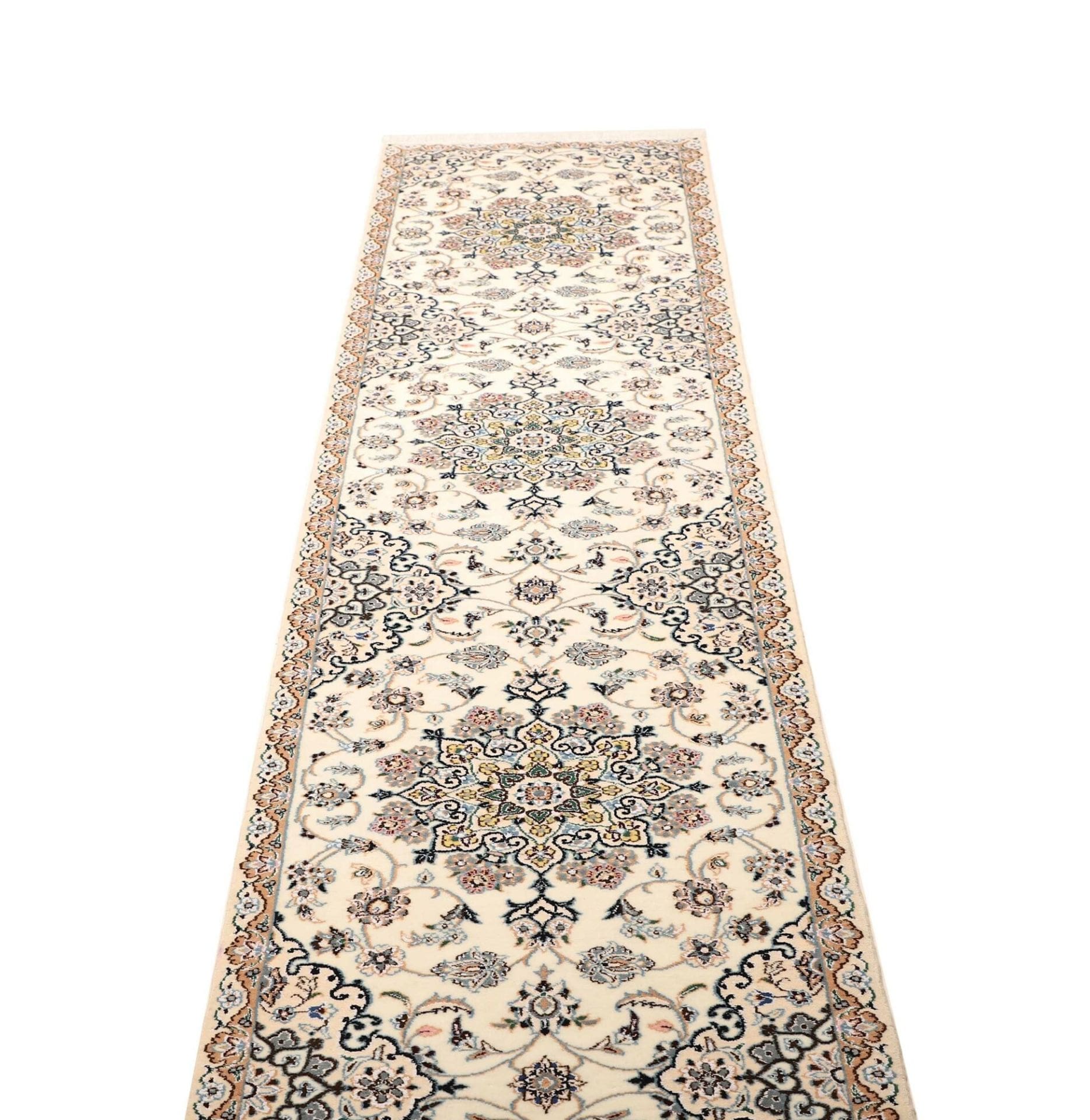 Handgeknüpfter Nain Perserteppich, 72 × 386 cm, Wolle