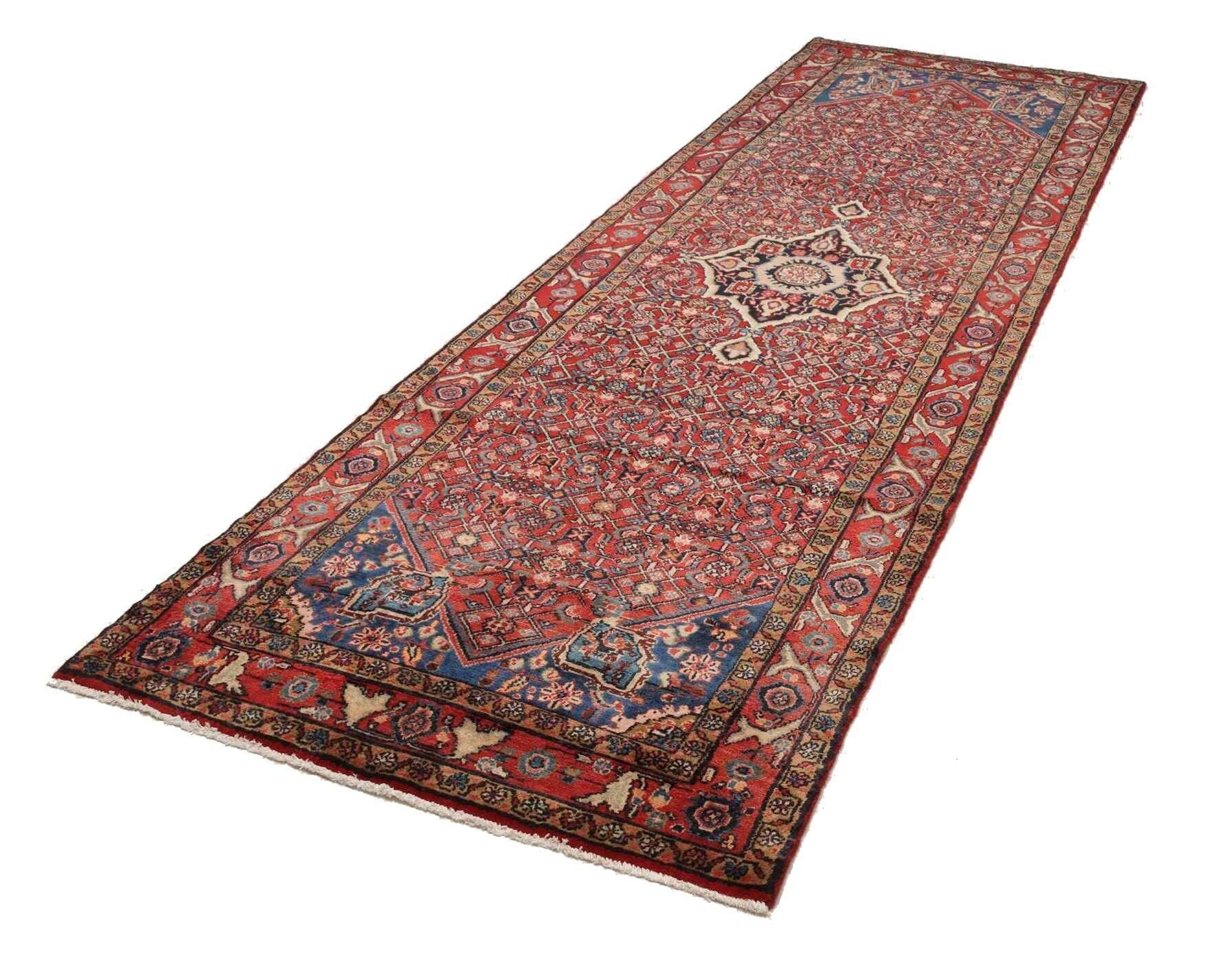 Handgeknüpfter Hamadan Herati Perserteppich, 115 × 356 cm, Wolle