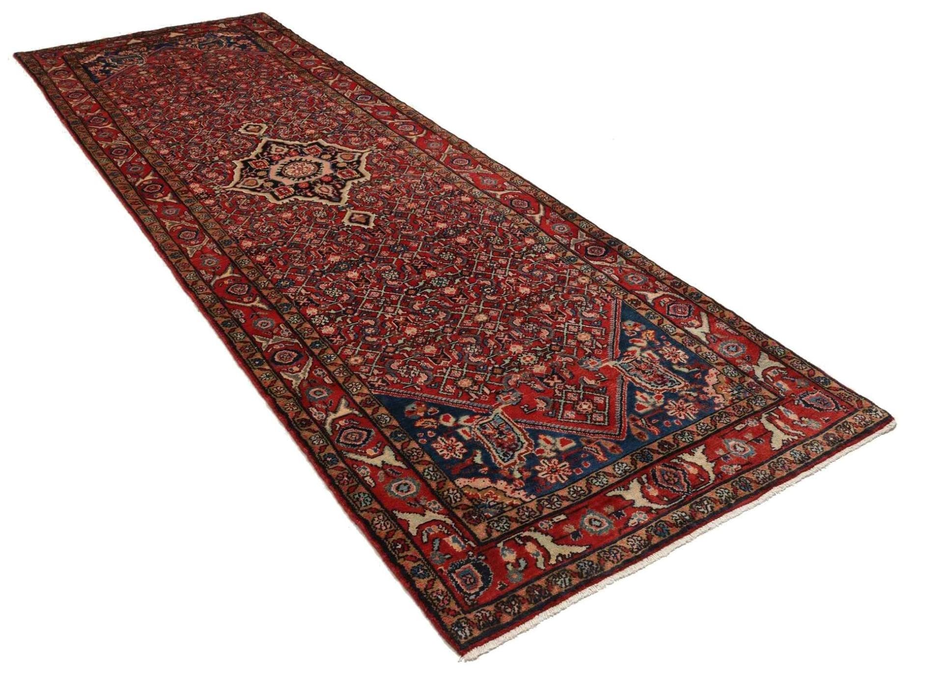 Handgeknüpfter Hamadan Herati Perserteppich, 115 × 356 cm, Wolle