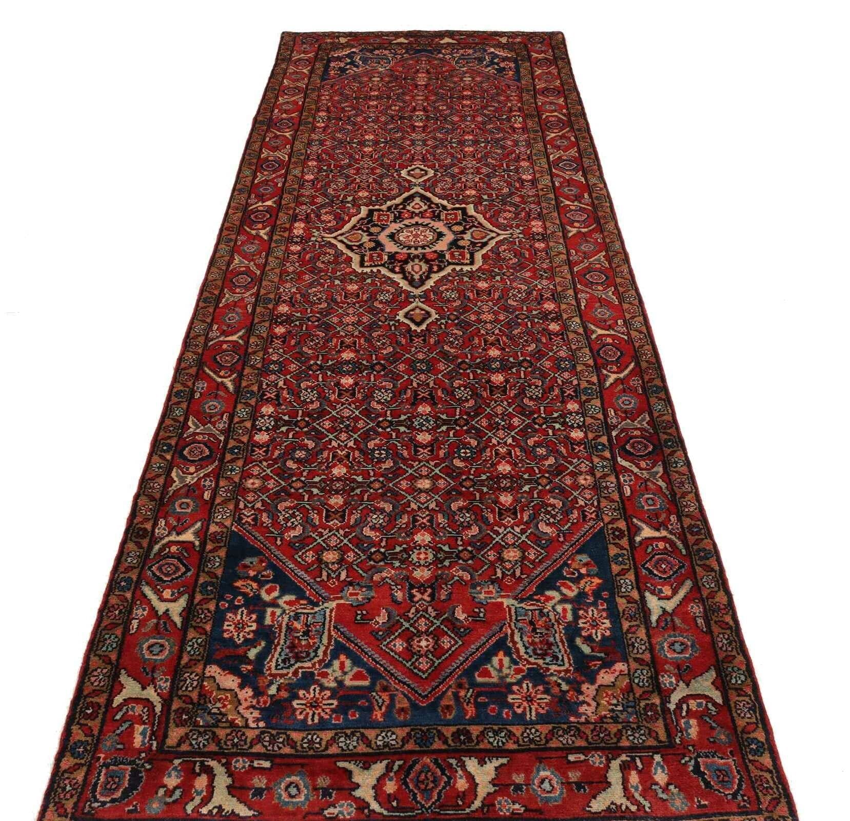 Handgeknüpfter Hamadan Herati Perserteppich, 115 × 356 cm, Wolle