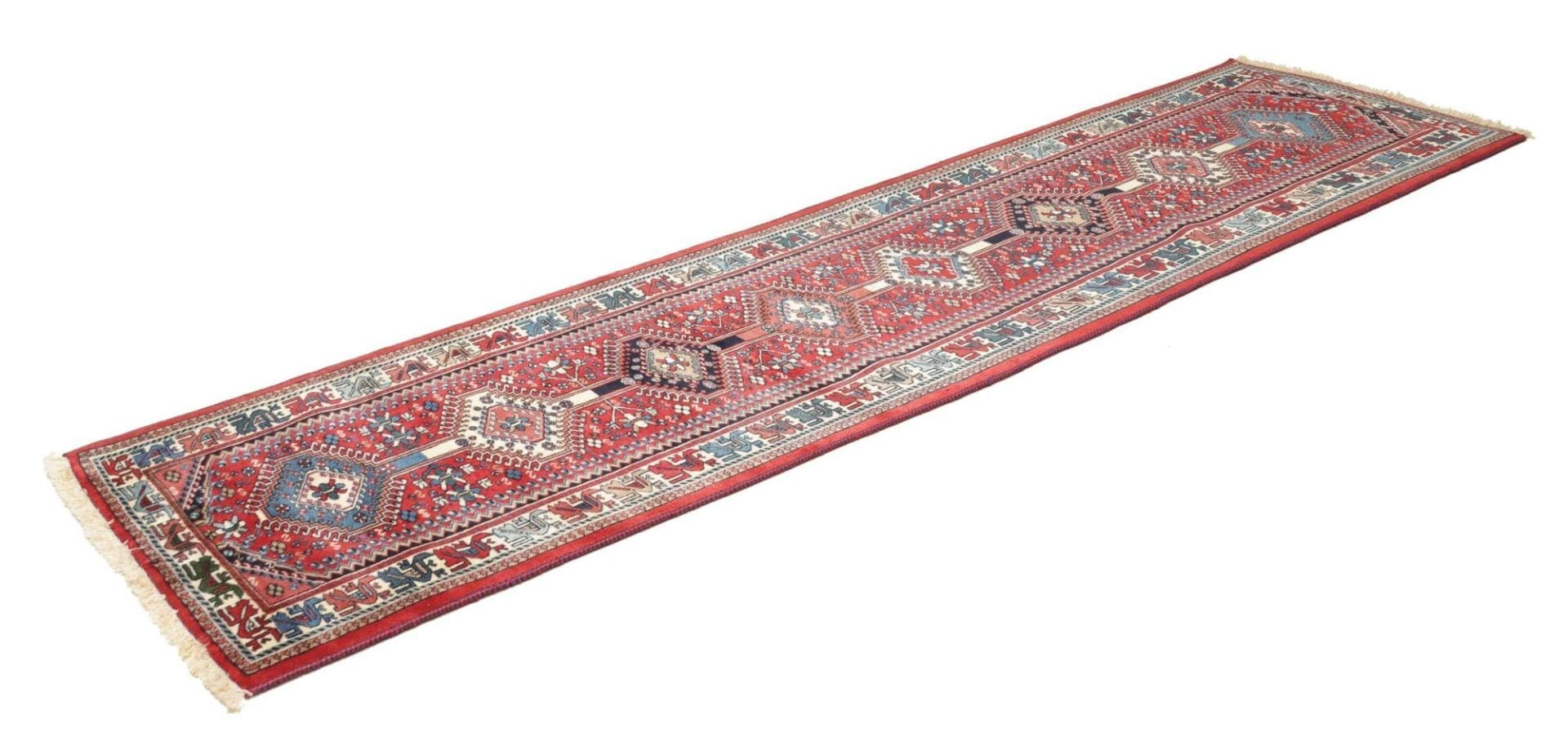 Perserteppich 85 × 304 cm aus Wolle, handgeknüpft