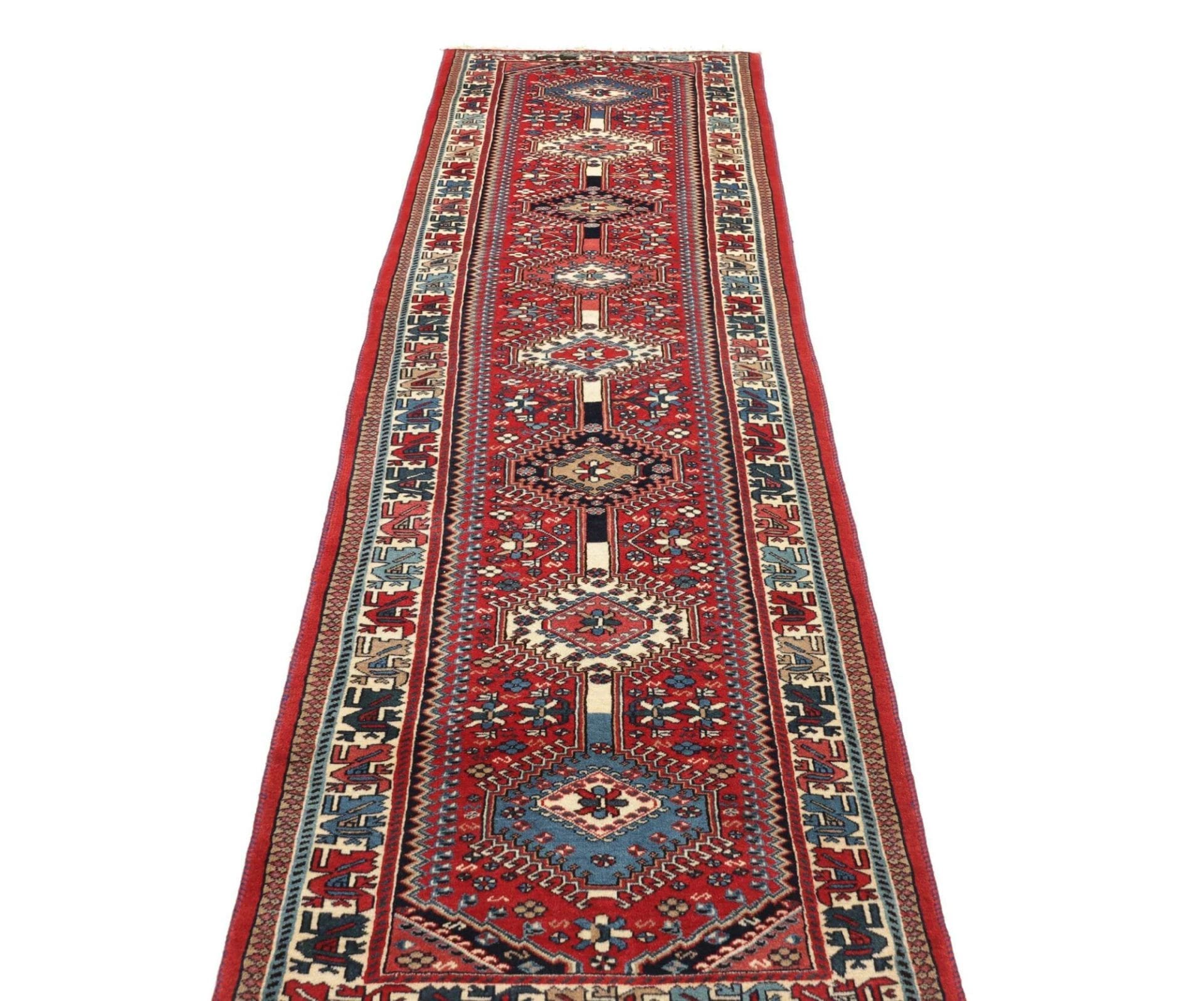 Perserteppich 85 × 304 cm aus Wolle, handgeknüpft