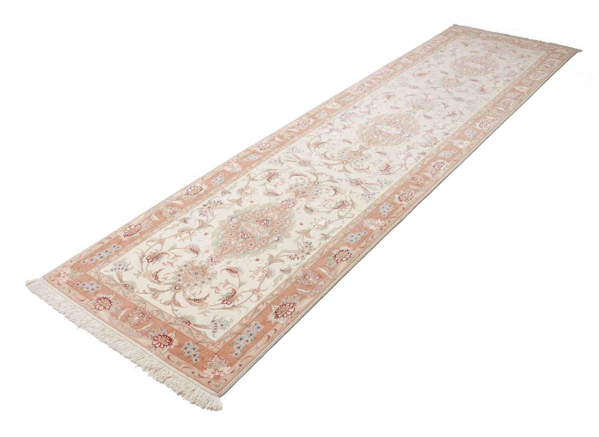 Handgeknüpfter Täbriz Perserteppich 88 × 324 cm
