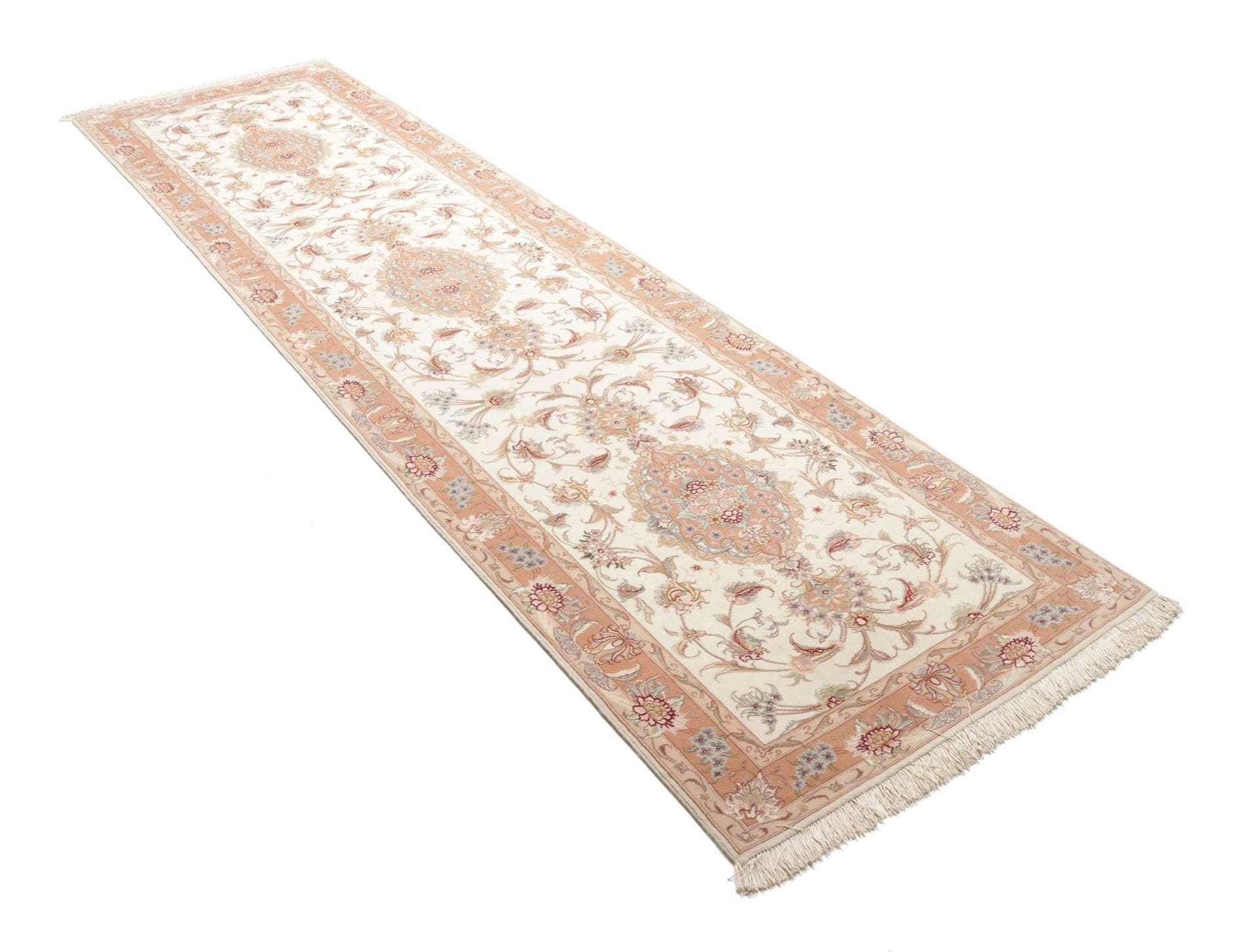 Handgeknüpfter Täbriz Perserteppich 88 × 324 cm