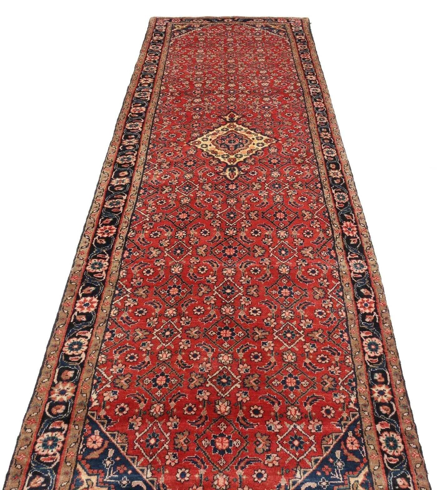 Handgeknüpfter Perserteppich, 110 × 368 cm, Wolle