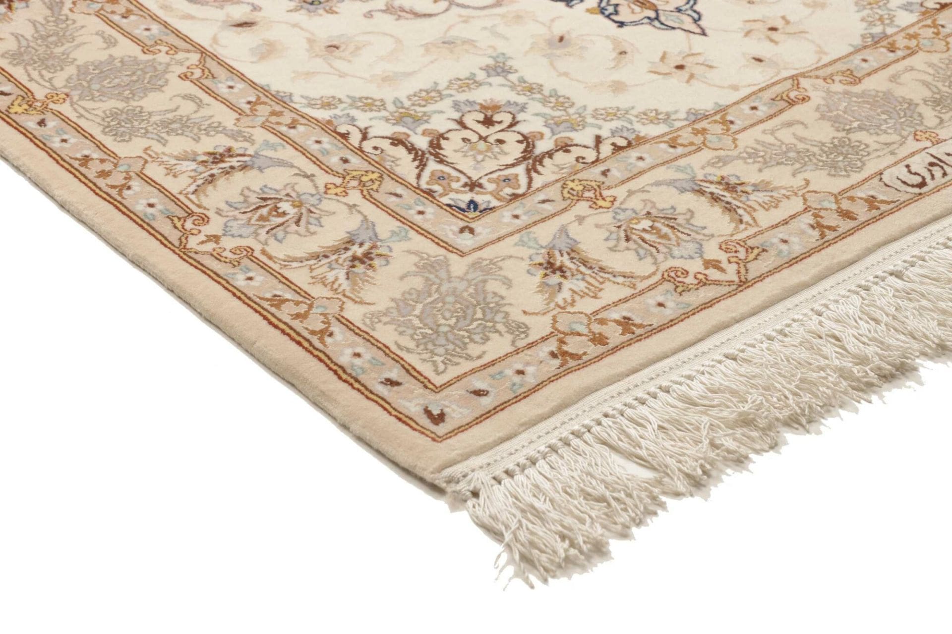 Isfahan Perserteppich 90 × 399 cm aus Wolle & Seide, handgeknüpft