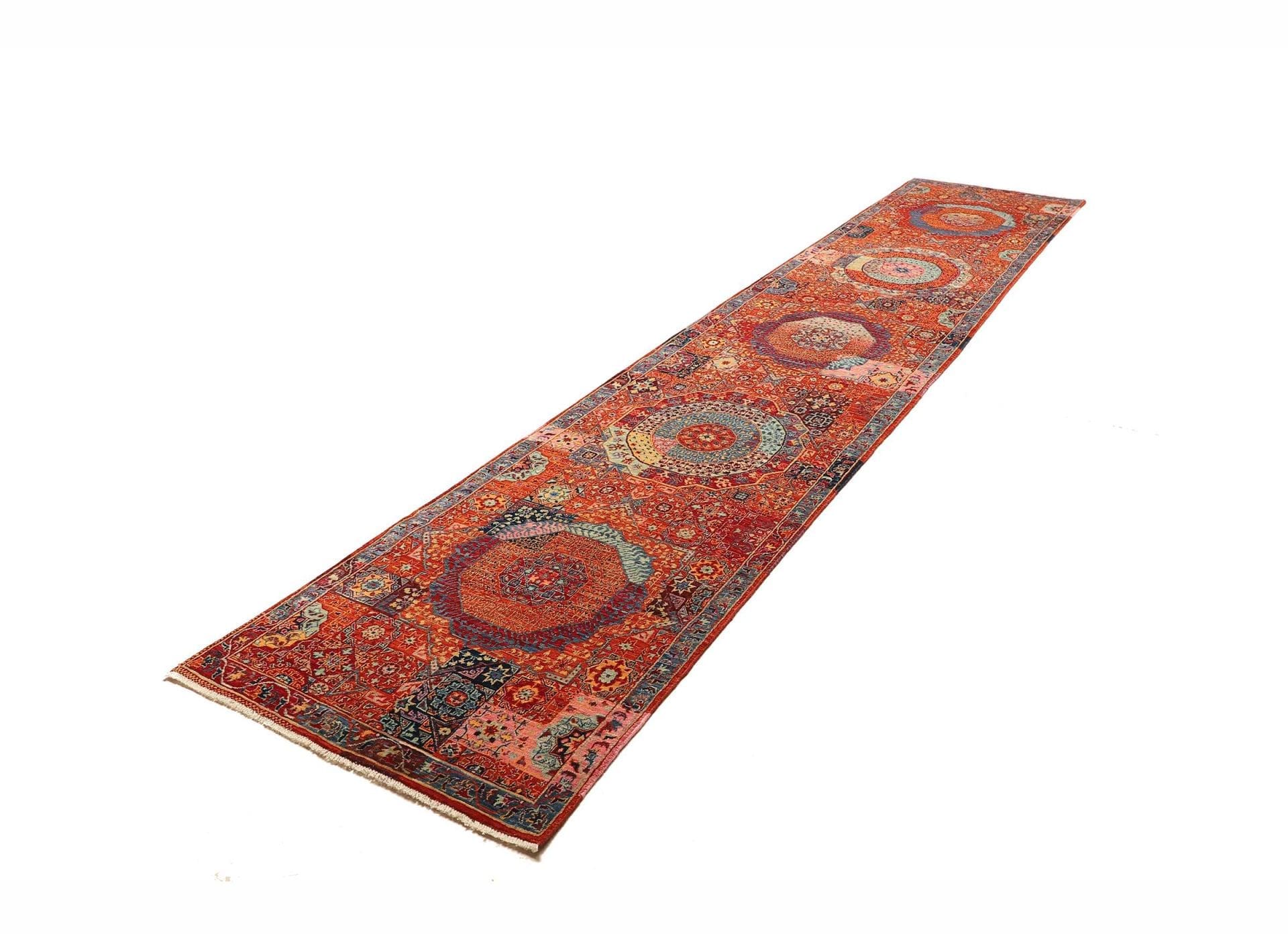 Handgeknüpfter Mamluk Orientteppich 89 × 402 cm