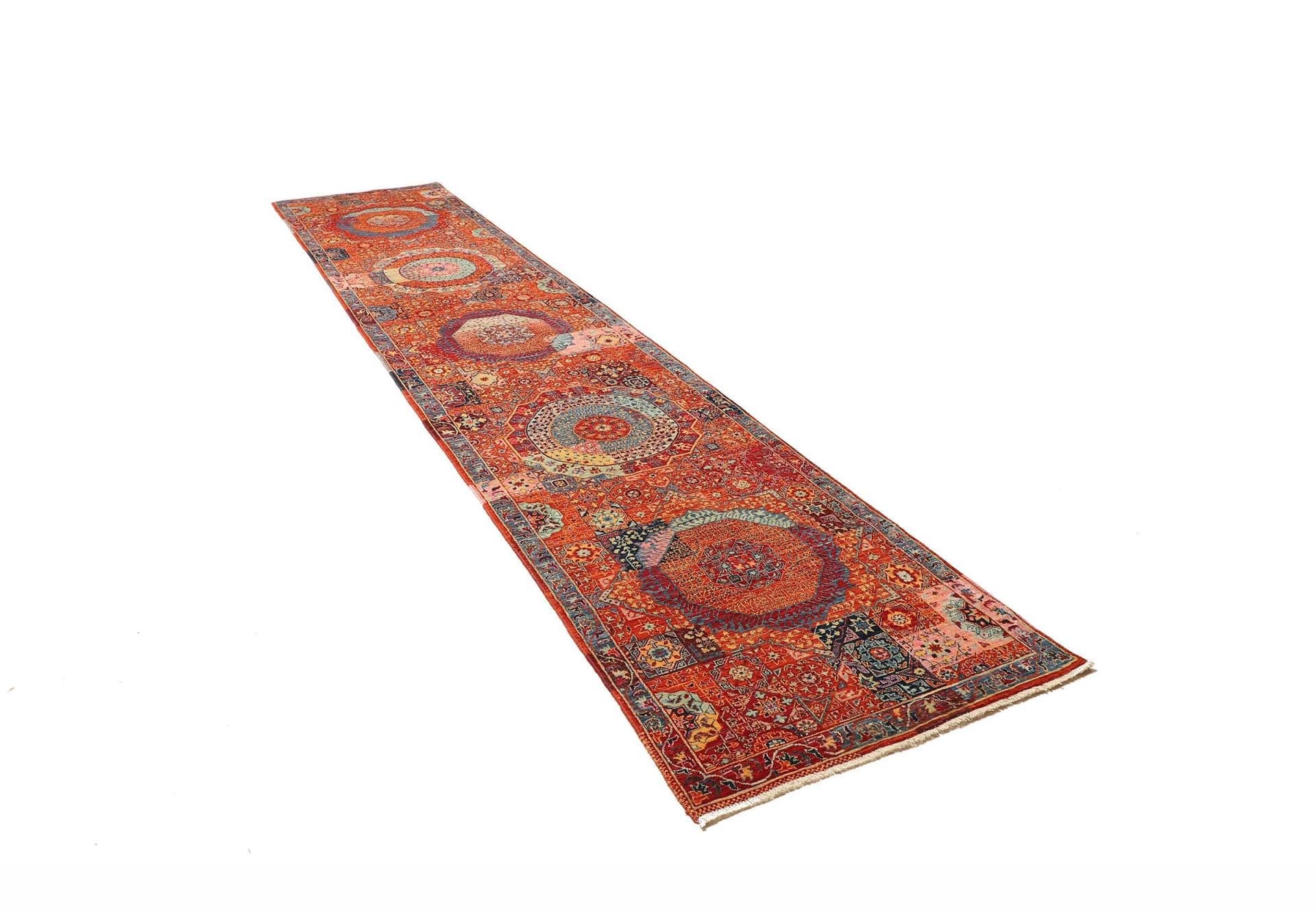 Handgeknüpfter Mamluk Orientteppich 89 × 402 cm