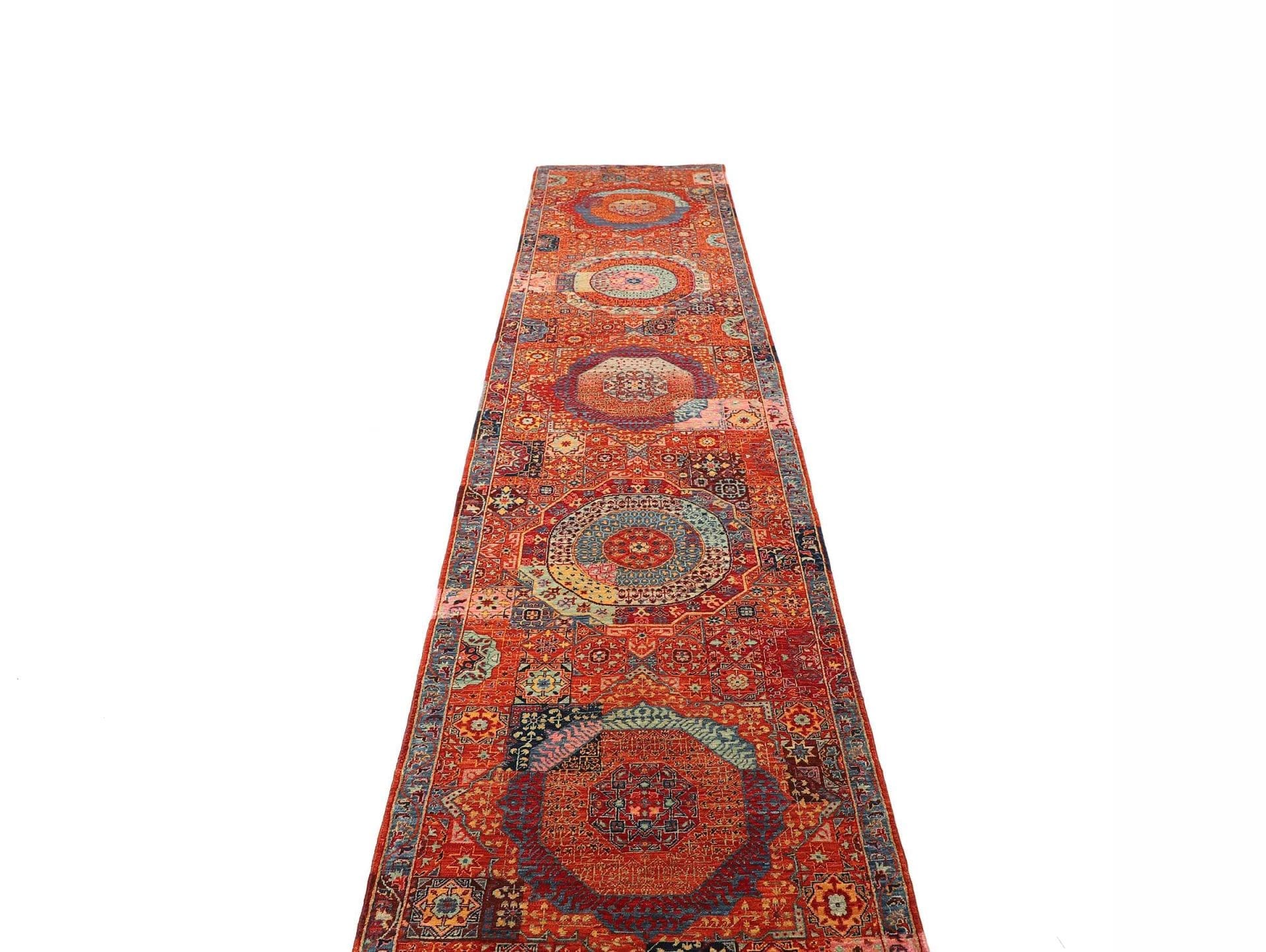 Handgeknüpfter Mamluk Orientteppich 89 × 402 cm