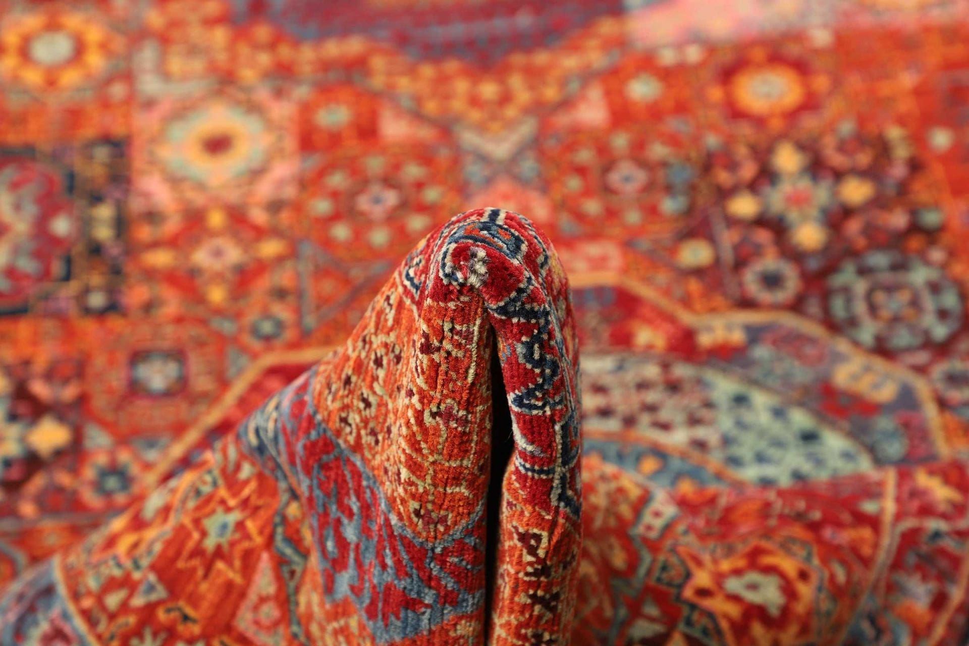 Handgeknüpfter Mamluk Orientteppich 89 × 402 cm