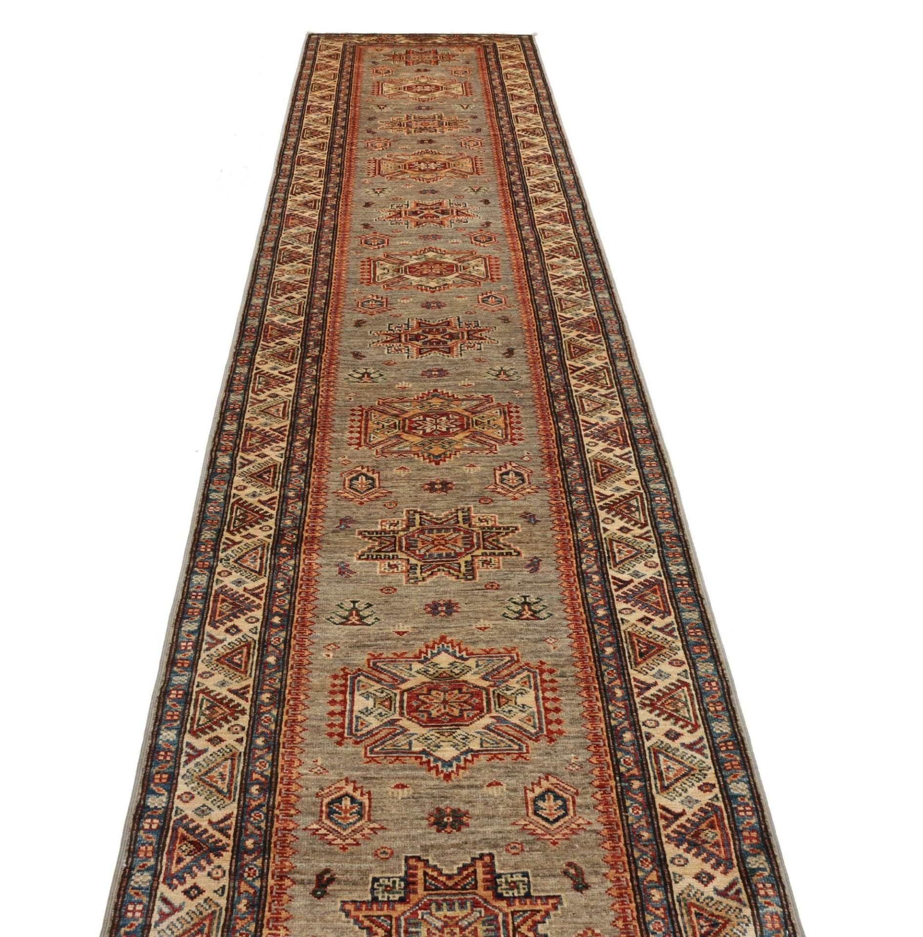 Kazak Orientteppich aus Pakistan, 89 × 413 cm