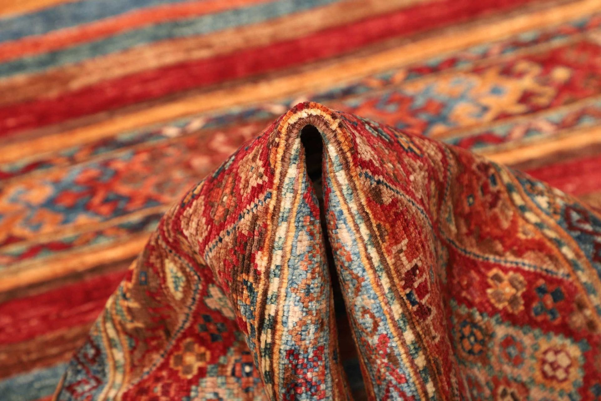 orientteppich-samarkand-83-x-304-cm-handgeknupft-aus-wolle-7 Handgeknüpfter Samarkand Orientteppich 83 × 304 cm