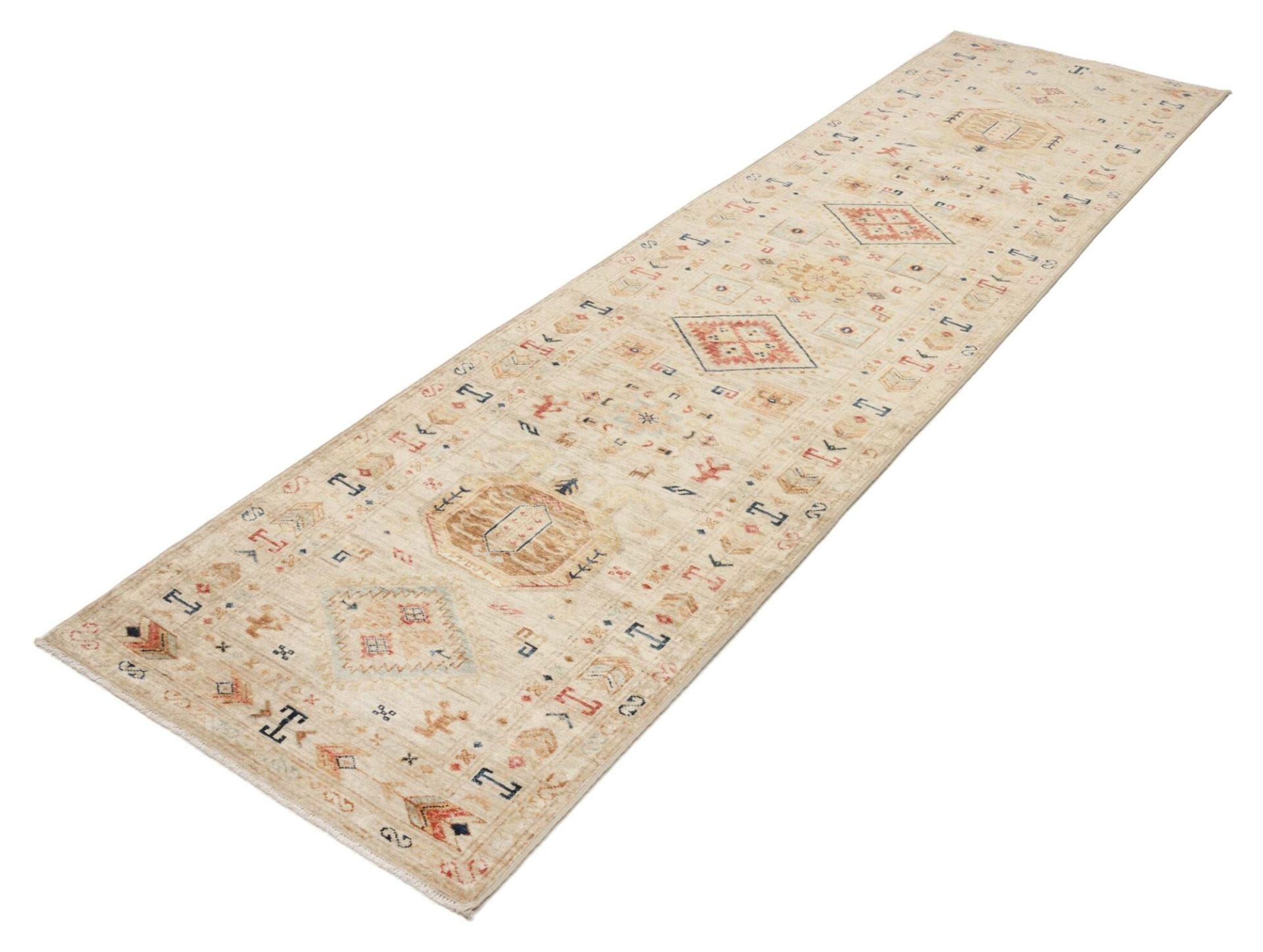 Handgeknüpfter Kazak Orientteppich, 84 × 305 cm, Wolle