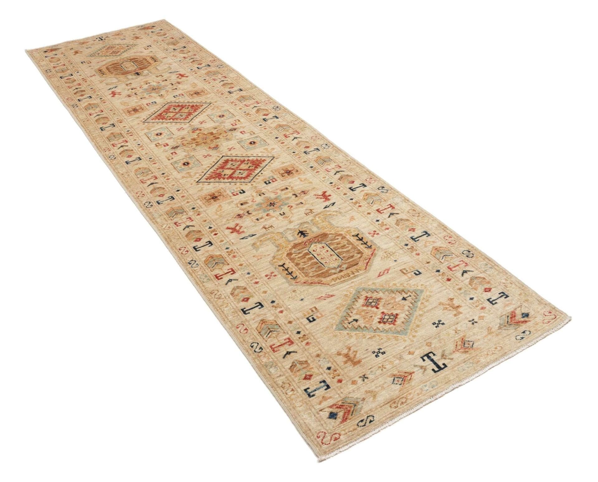 Handgeknüpfter Kazak Orientteppich, 84 × 305 cm, Wolle