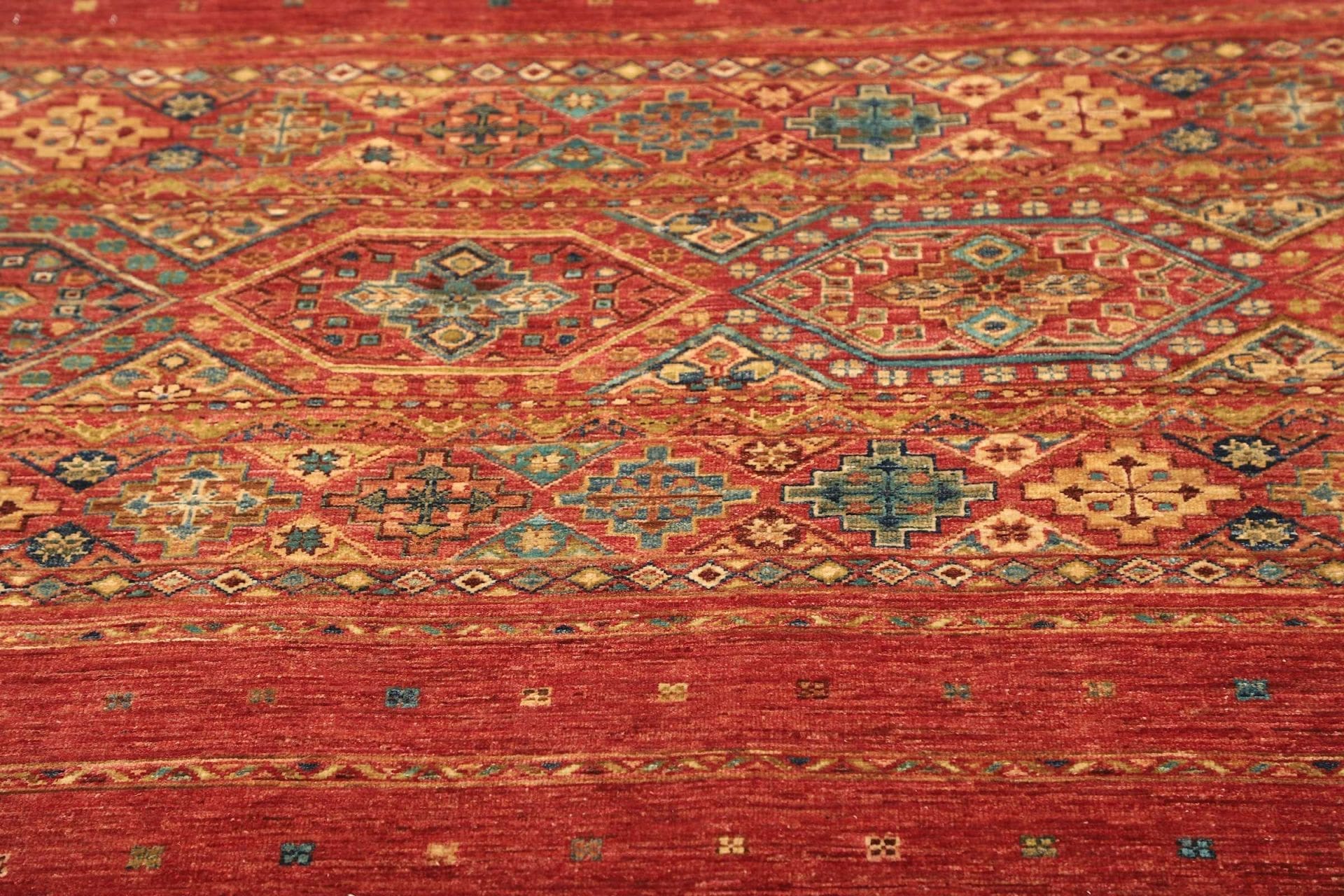 Handgeknüpfter Samarkand Orientteppich, 125 × 307 cm, Wolle