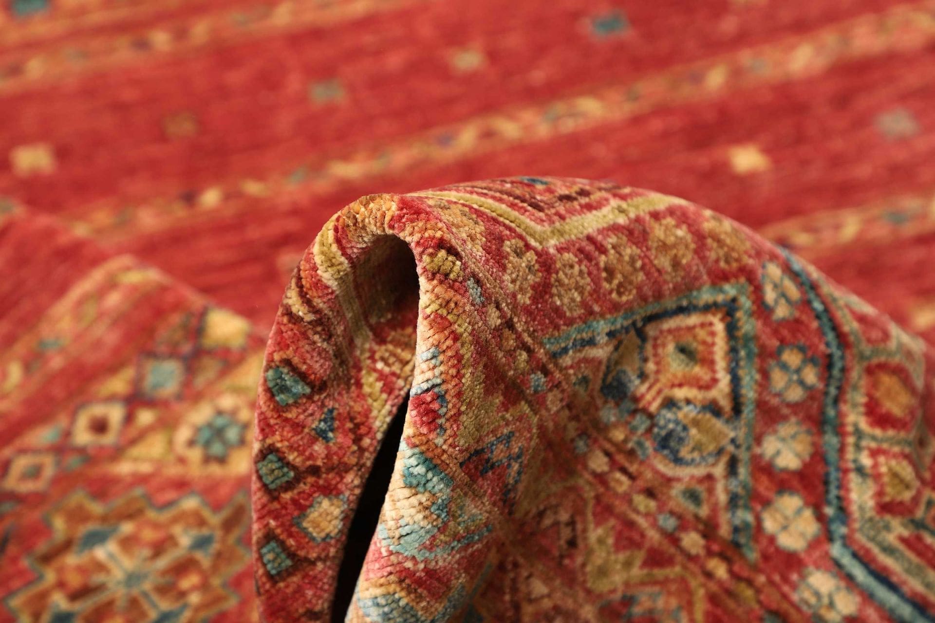 Handgeknüpfter Samarkand Orientteppich, 125 × 307 cm, Wolle