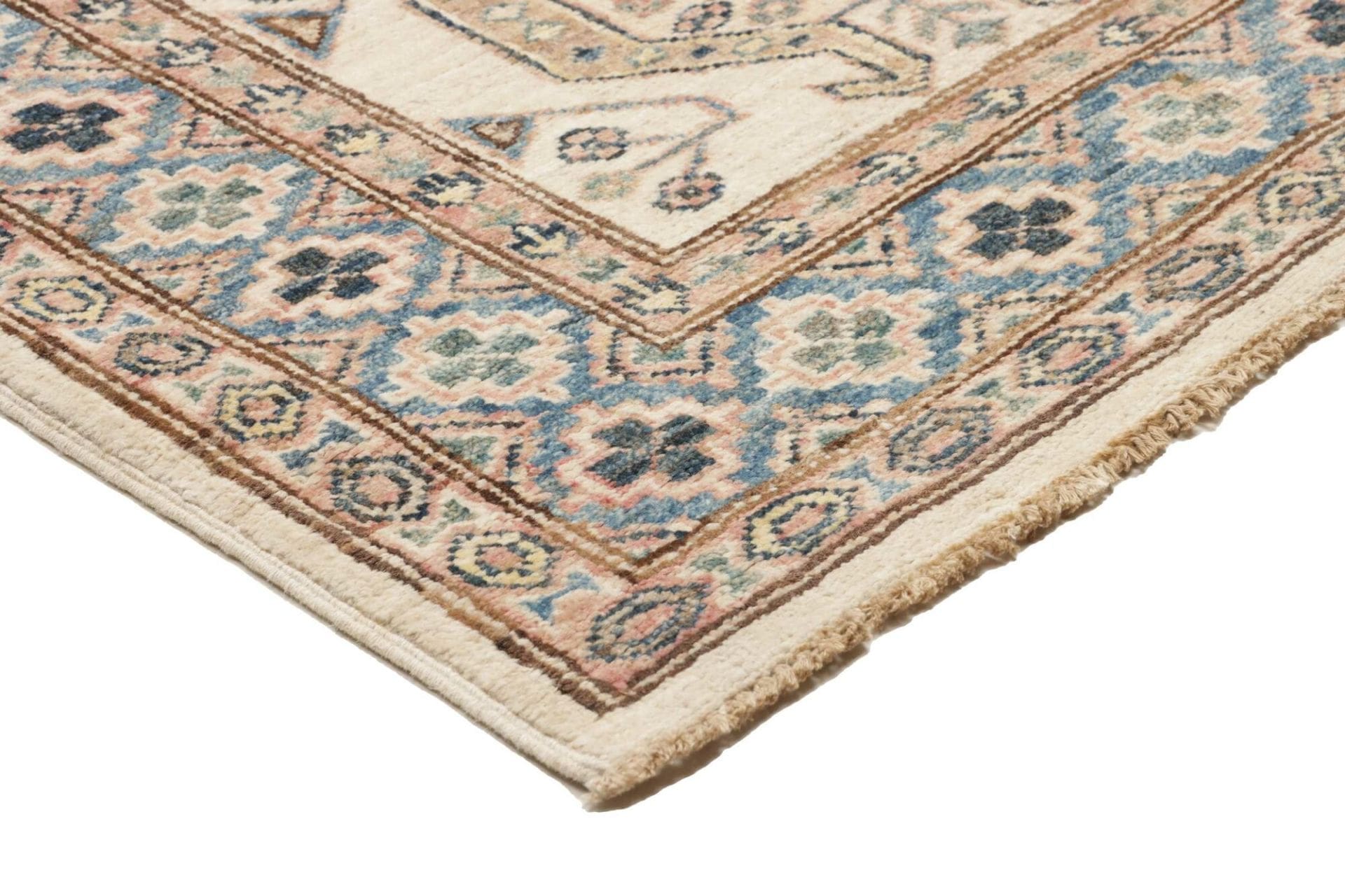 kazak-teppich-88-x-303-cm-geometrische-muster-handgeknupft-4 Handgeknüpfter Kazak Orientteppich, 88 × 303 cm, Wolle
