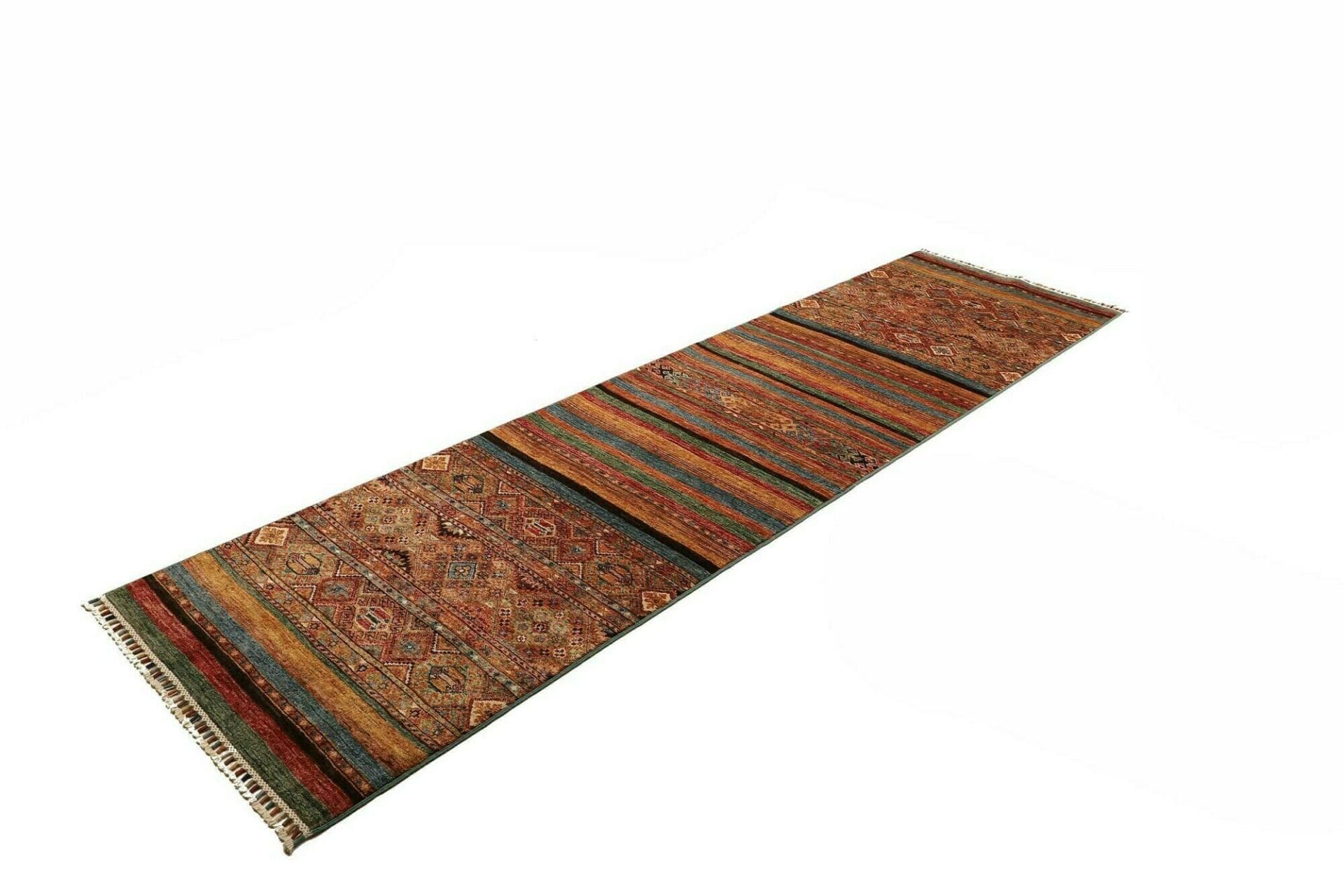 Handgeknüpfter Samarkand Orientteppich, 85 × 306 cm, Wolle