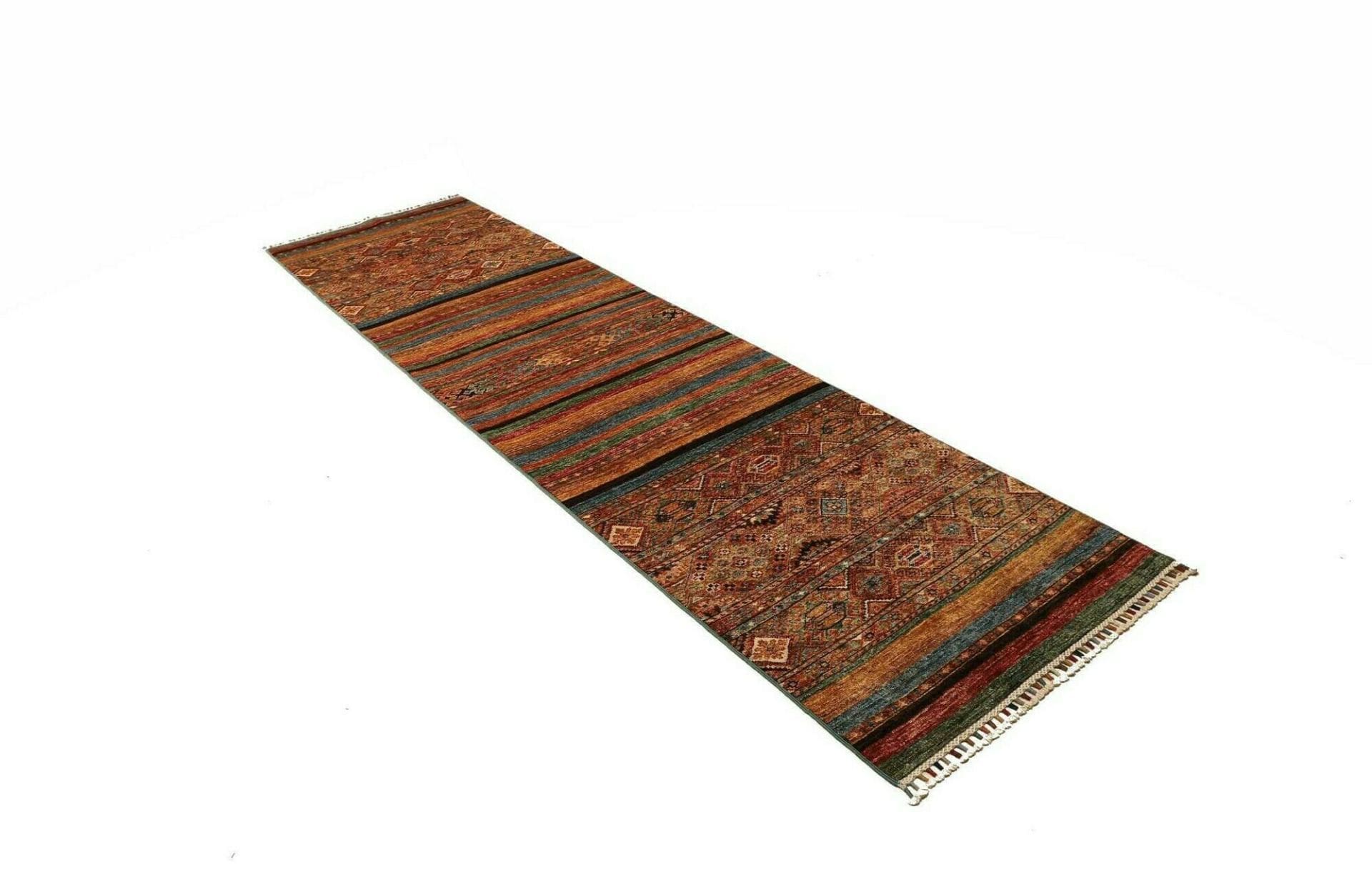 Handgeknüpfter Samarkand Orientteppich, 85 × 306 cm, Wolle