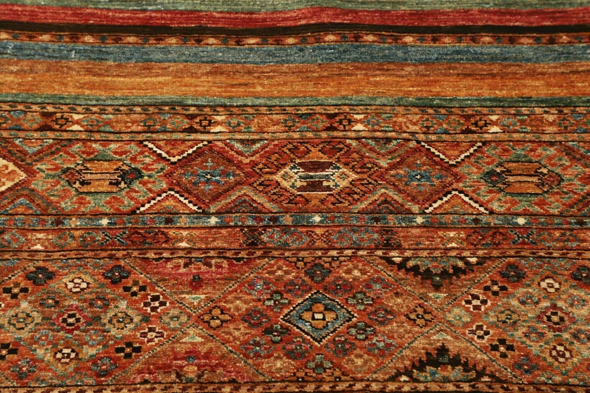 Handgeknüpfter Samarkand Orientteppich, 85 × 306 cm, Wolle