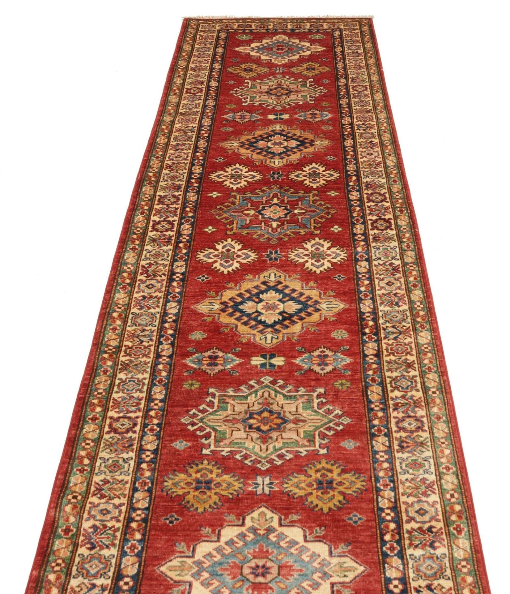 Kazak Orientteppich aus Pakistan, 86 × 306 cm