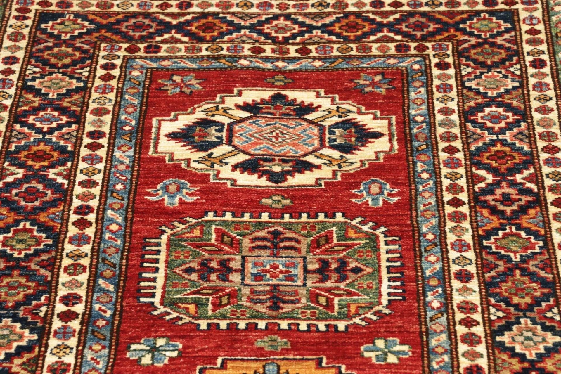Handgeknüpfter Kazak Orientteppich, 85 × 400 cm, Wolle