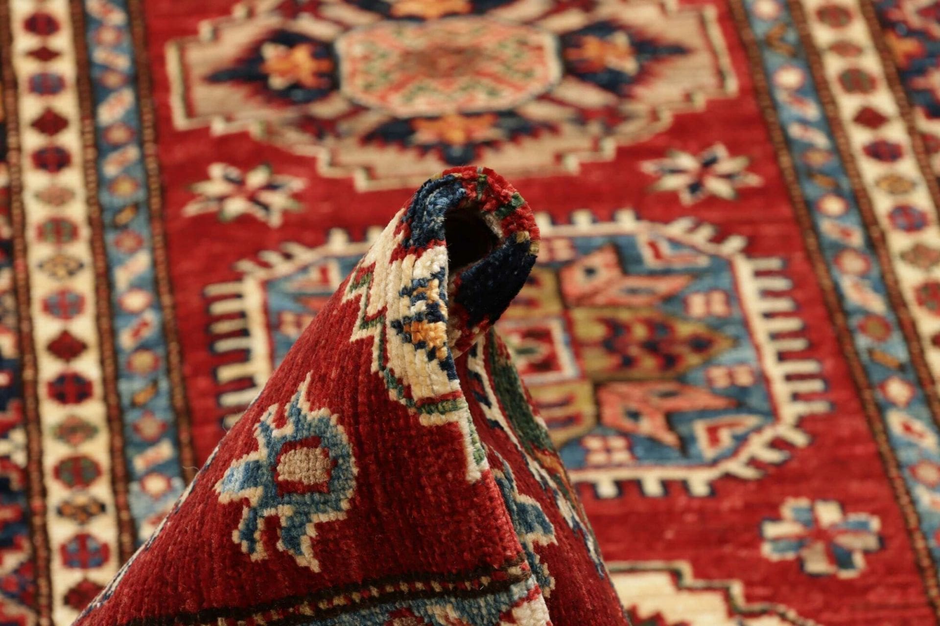 Handgeknüpfter Kazak Orientteppich, 85 × 400 cm, Wolle